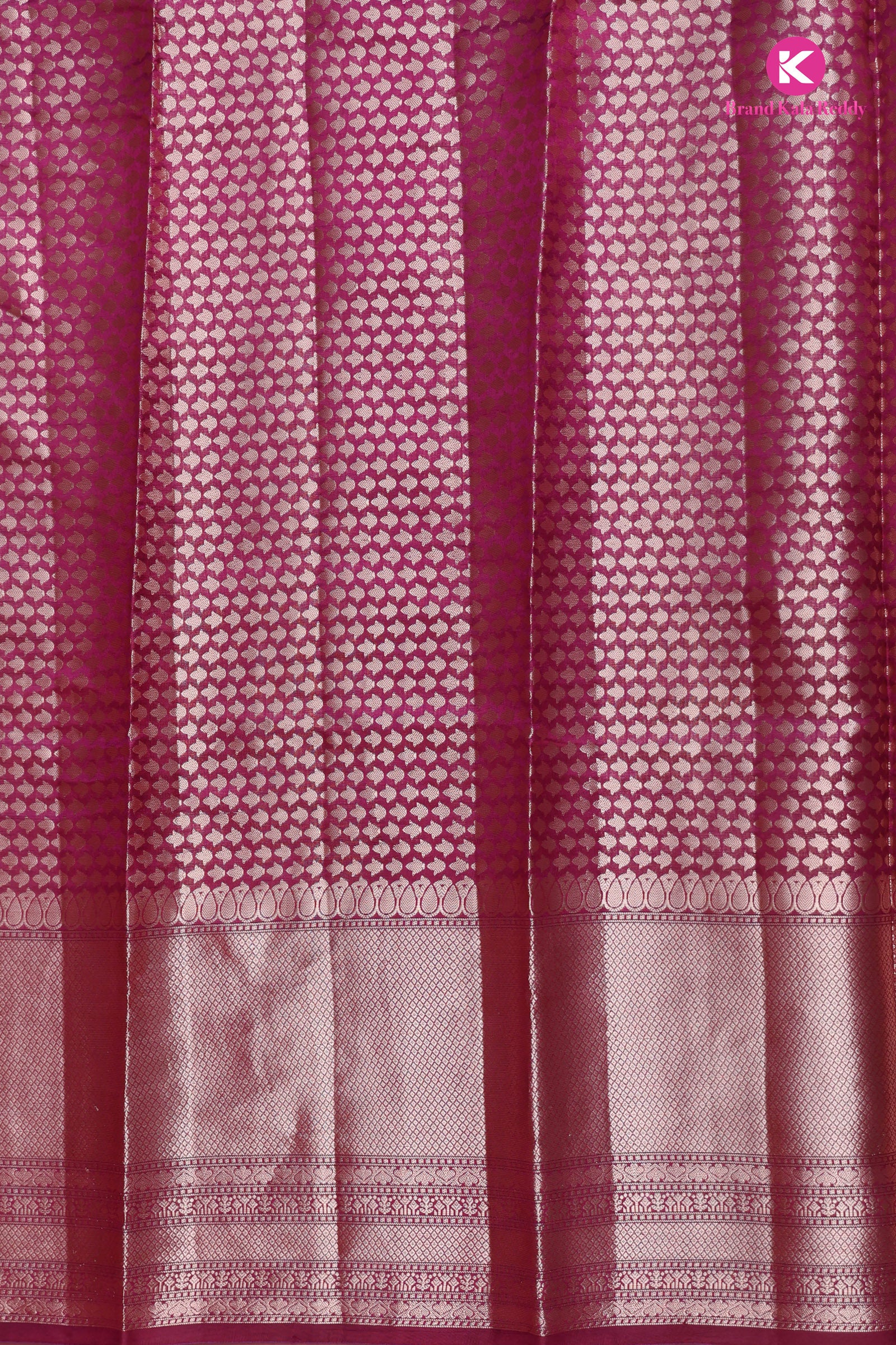 pink zig zag saree