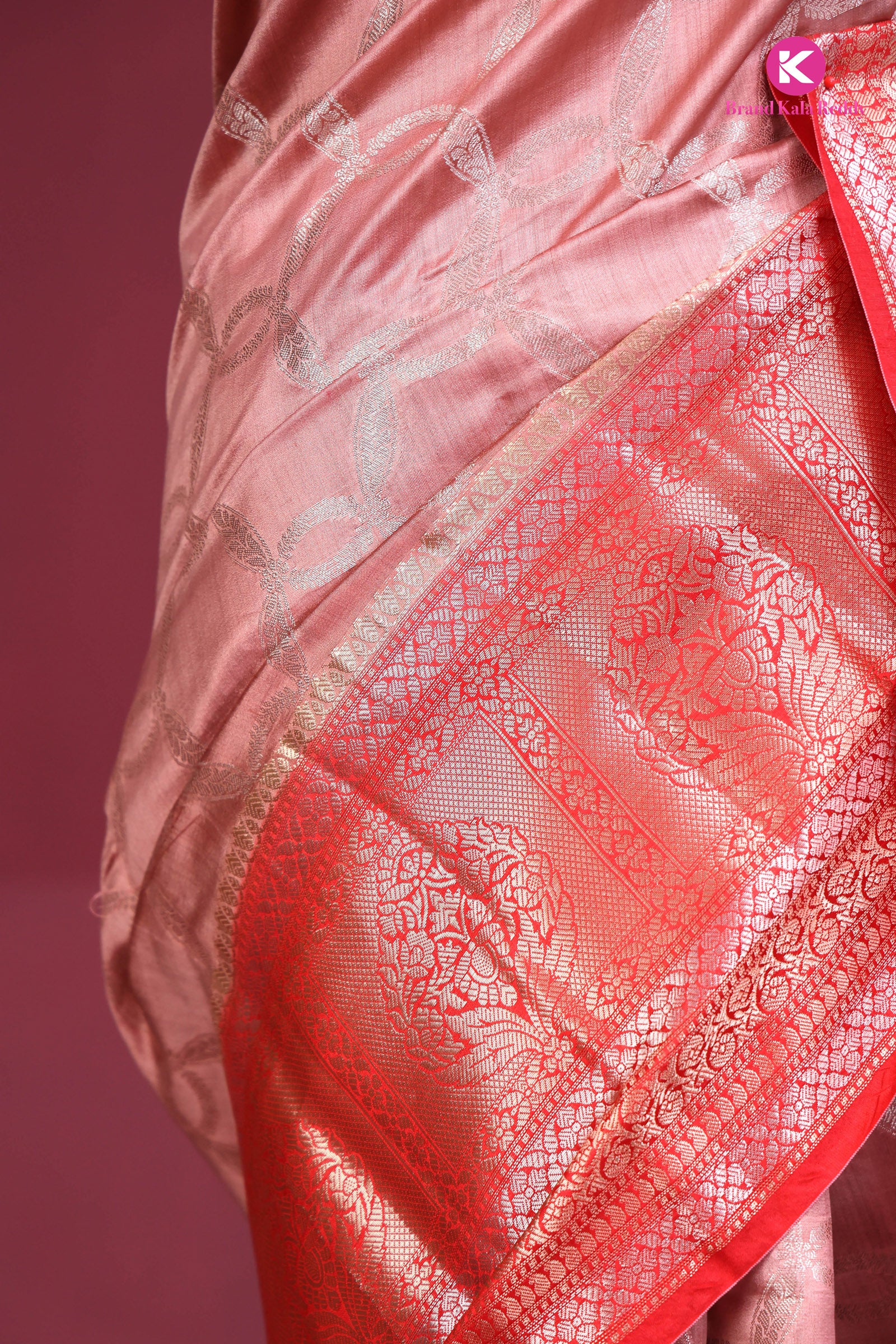 Red tissue saree