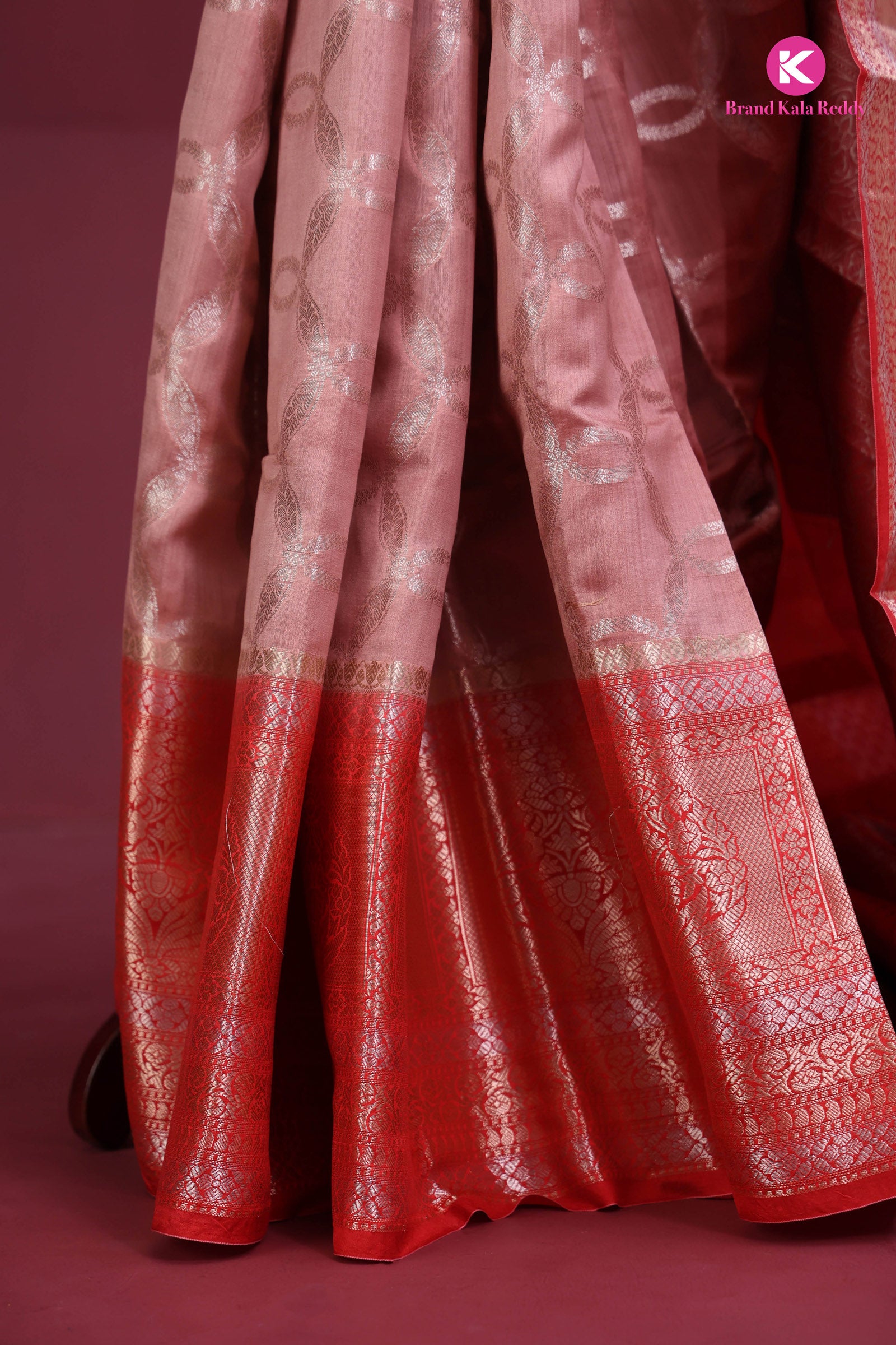 Red tissue saree