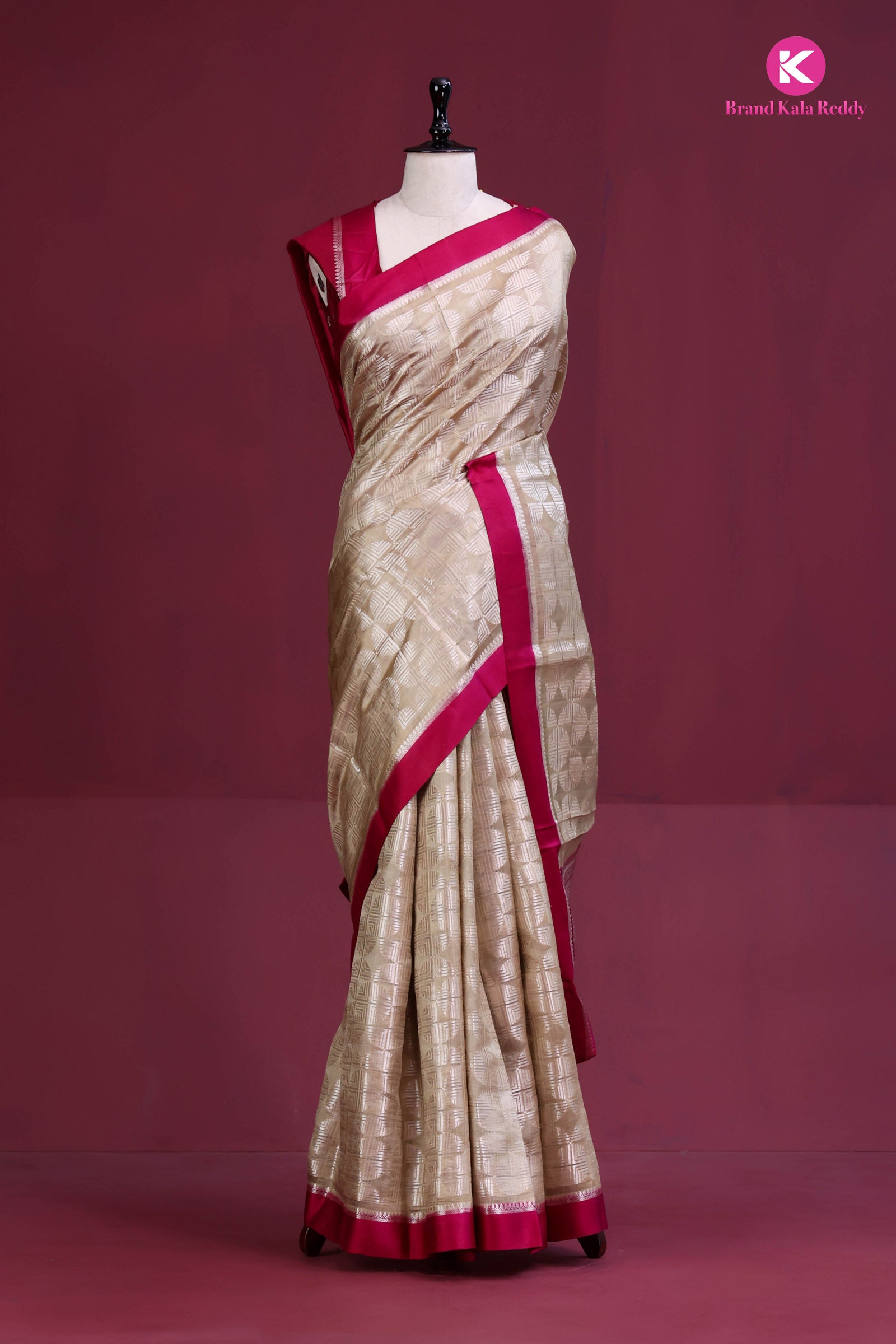 Champagne Glow: The Banarasi Blush Edition