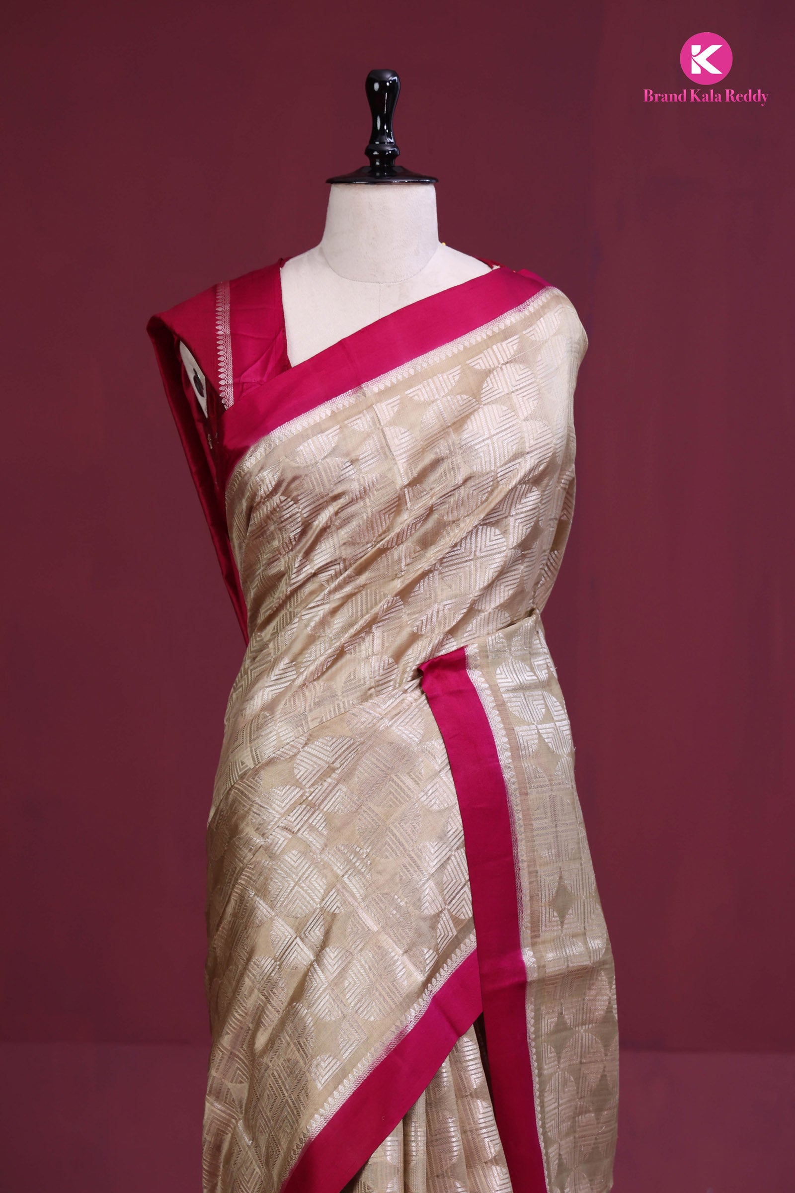 Champagne Glow: The Banarasi Blush Edition