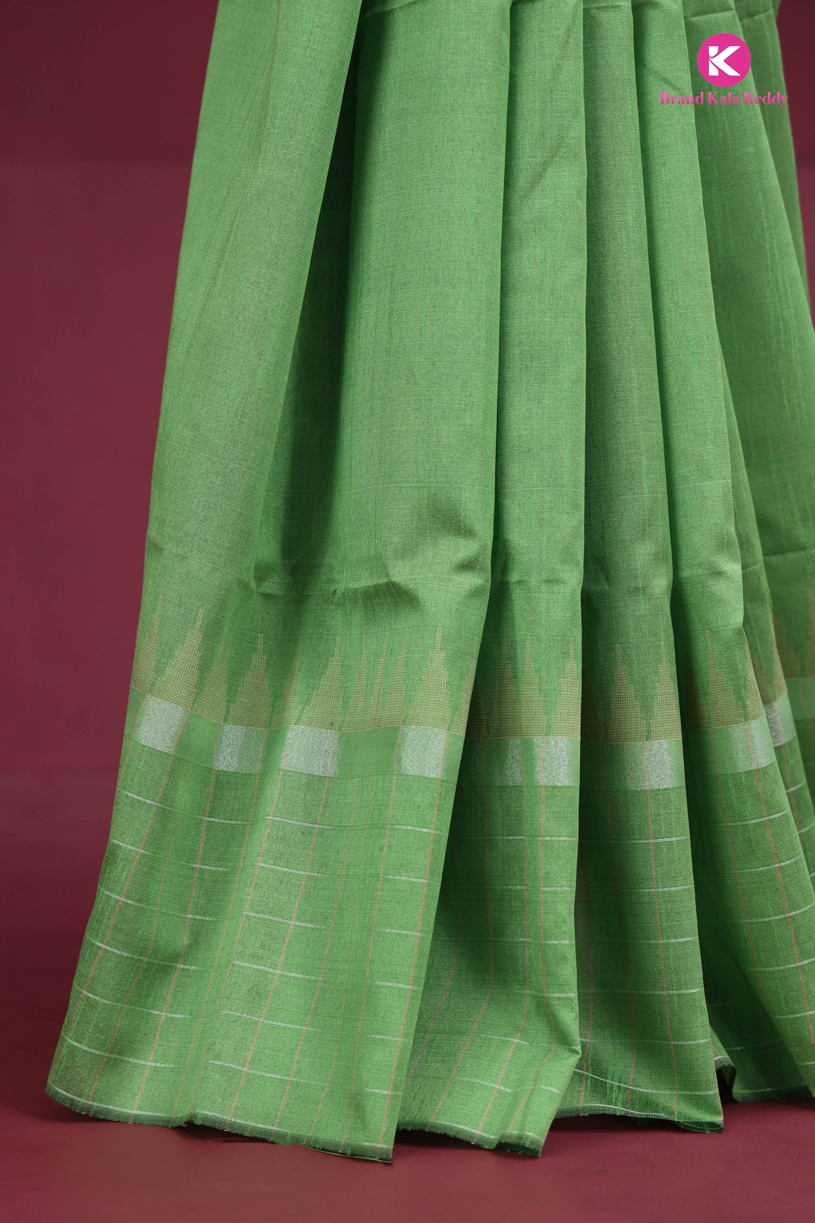 Green Moonga Tussar Silk Saree