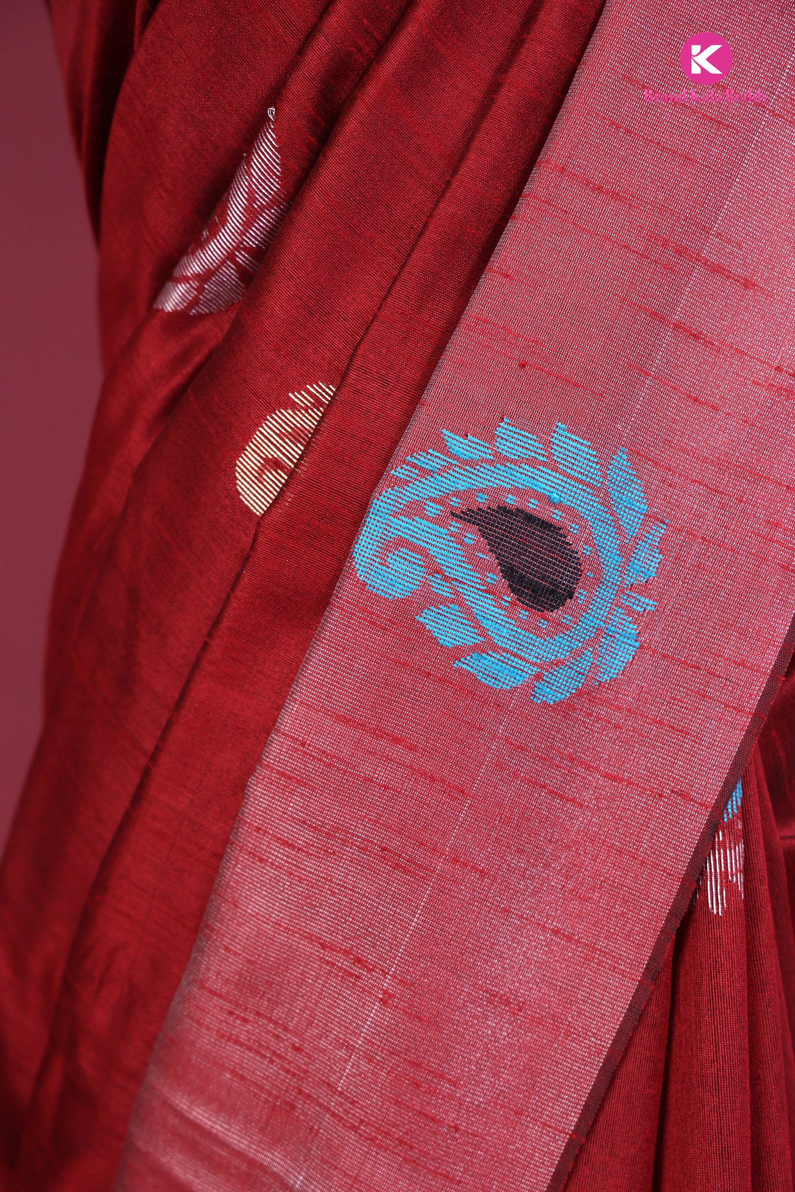 Garnet Grace Moonga Tussar Silk Saree