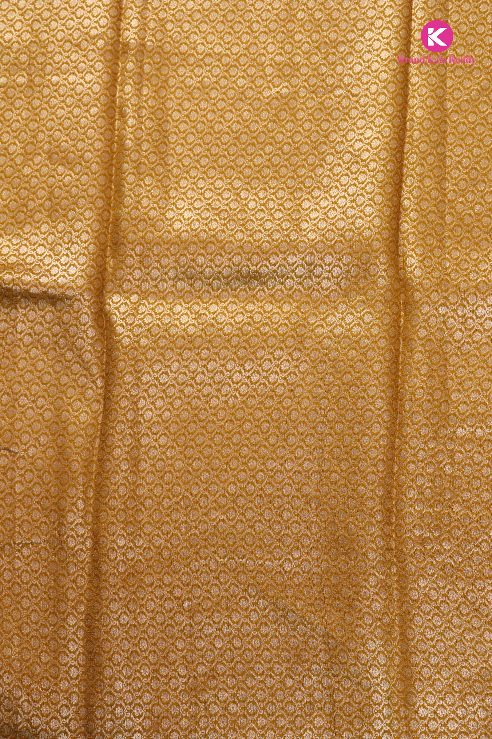 A Mustard Yellow Chiniya Banarasi Silk Saree