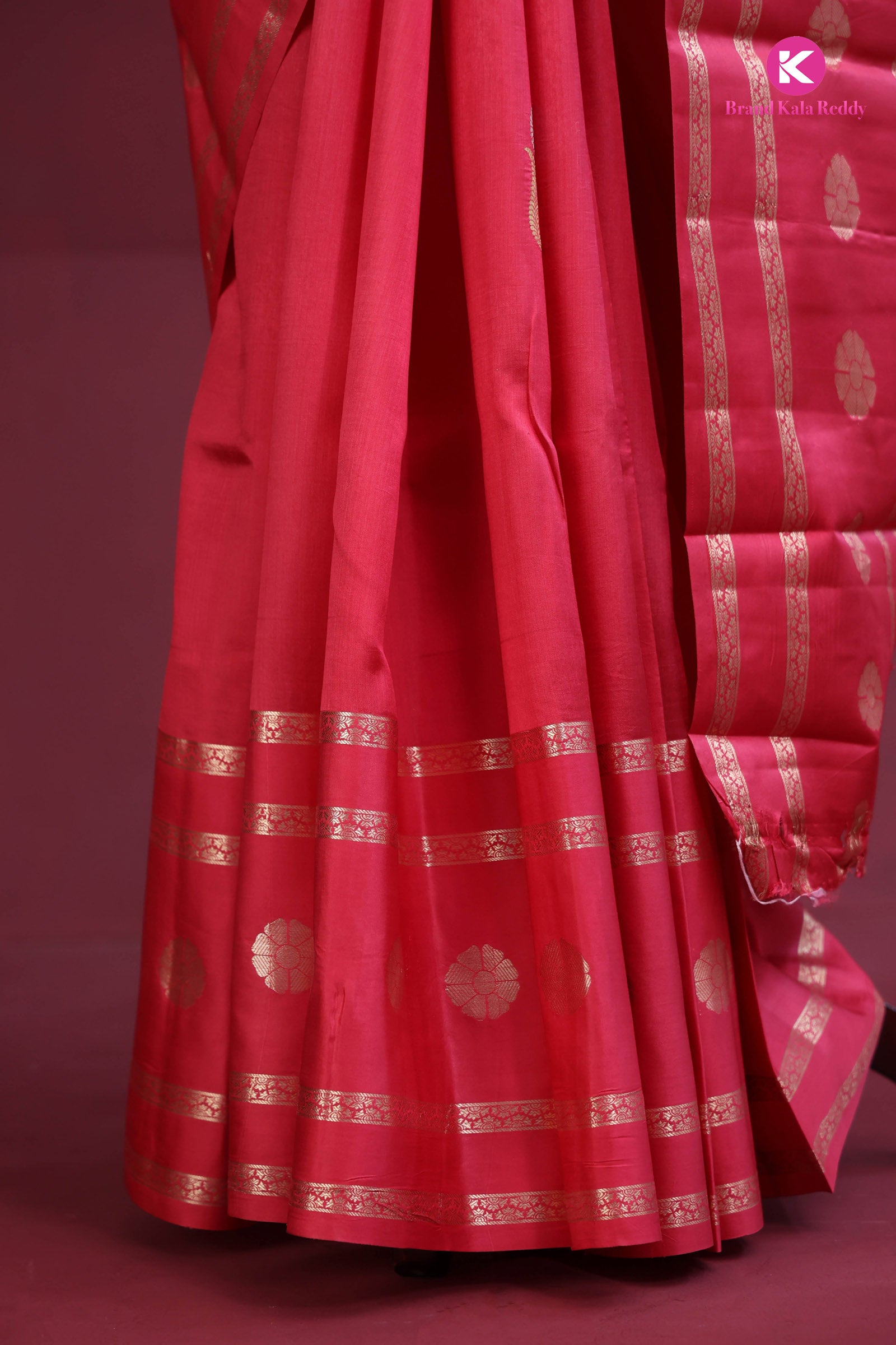 "Rose Radiance – Chiniya Banarasi Silk Saree