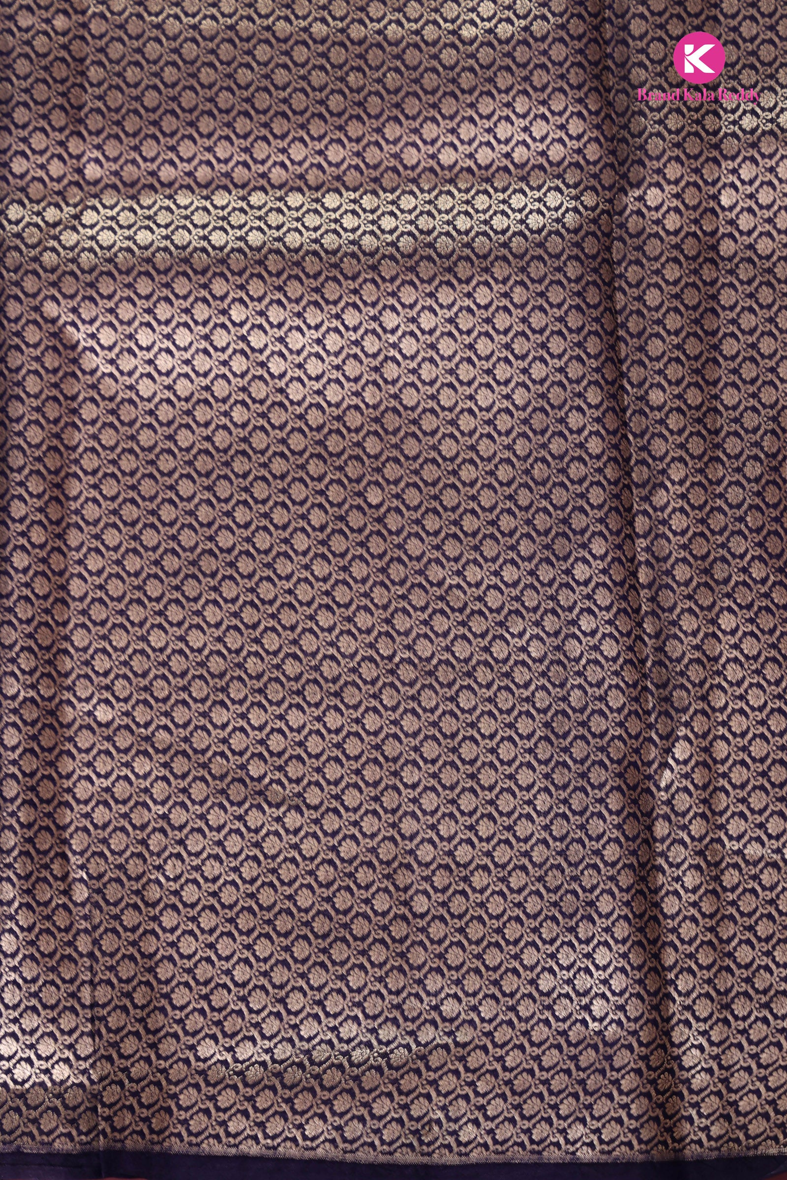 Royal Sapphire: Zari Butti Chiniya Banarasi Silk Saree
