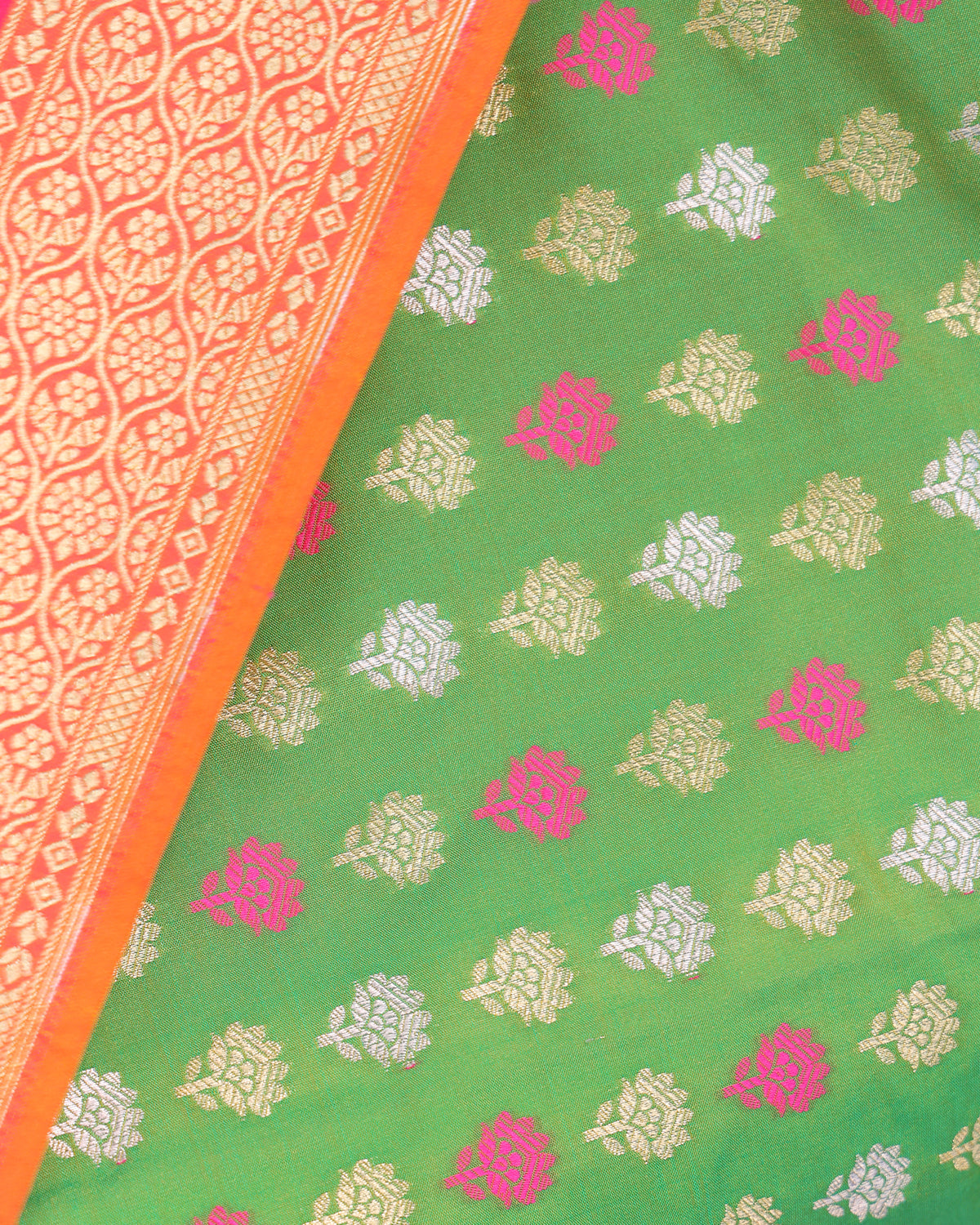 Canary Yellow Banarasi Saree
