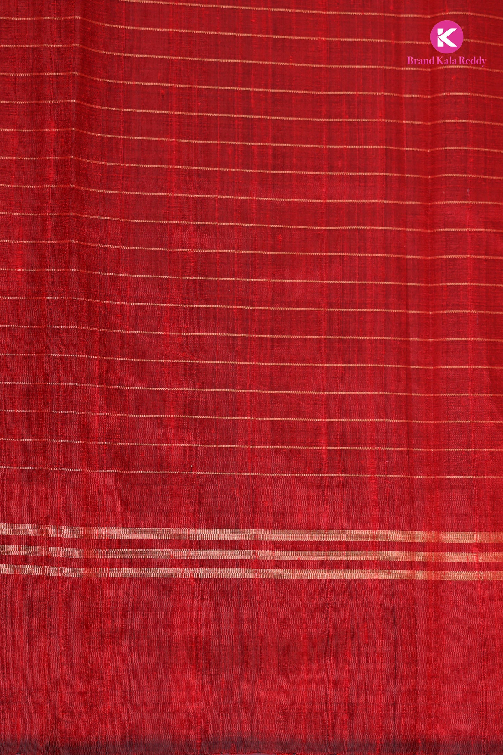 Forest Green & Ruby Red: Grand Moonga Silk Saree