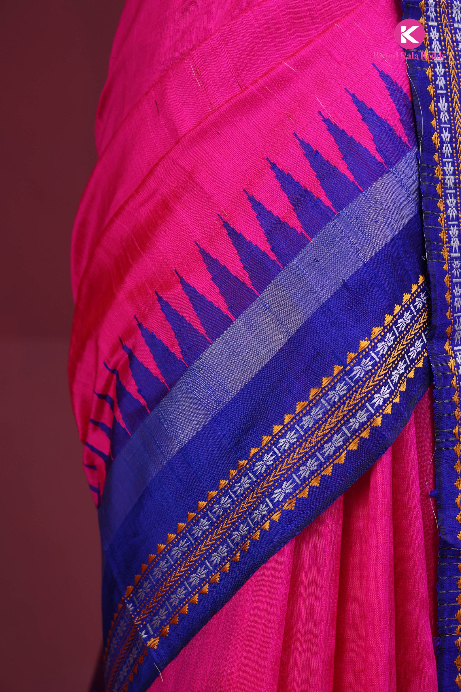 Rani Royale – Moonga Silk Brilliance in Pink & Blue