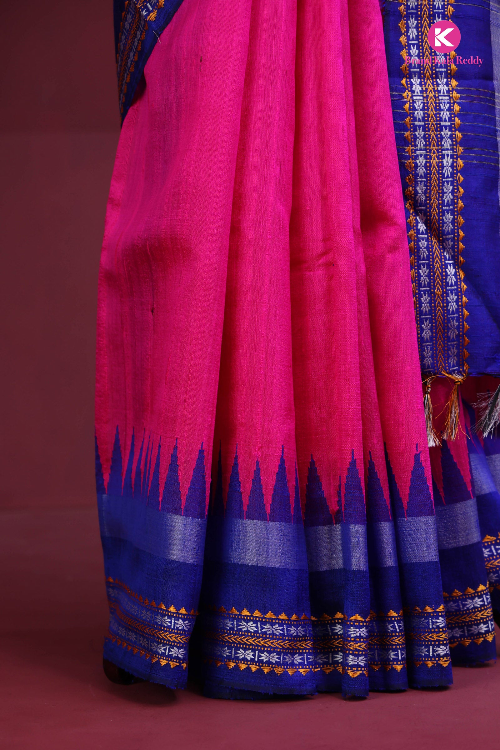 Rani Royale – Moonga Silk Brilliance in Pink & Blue