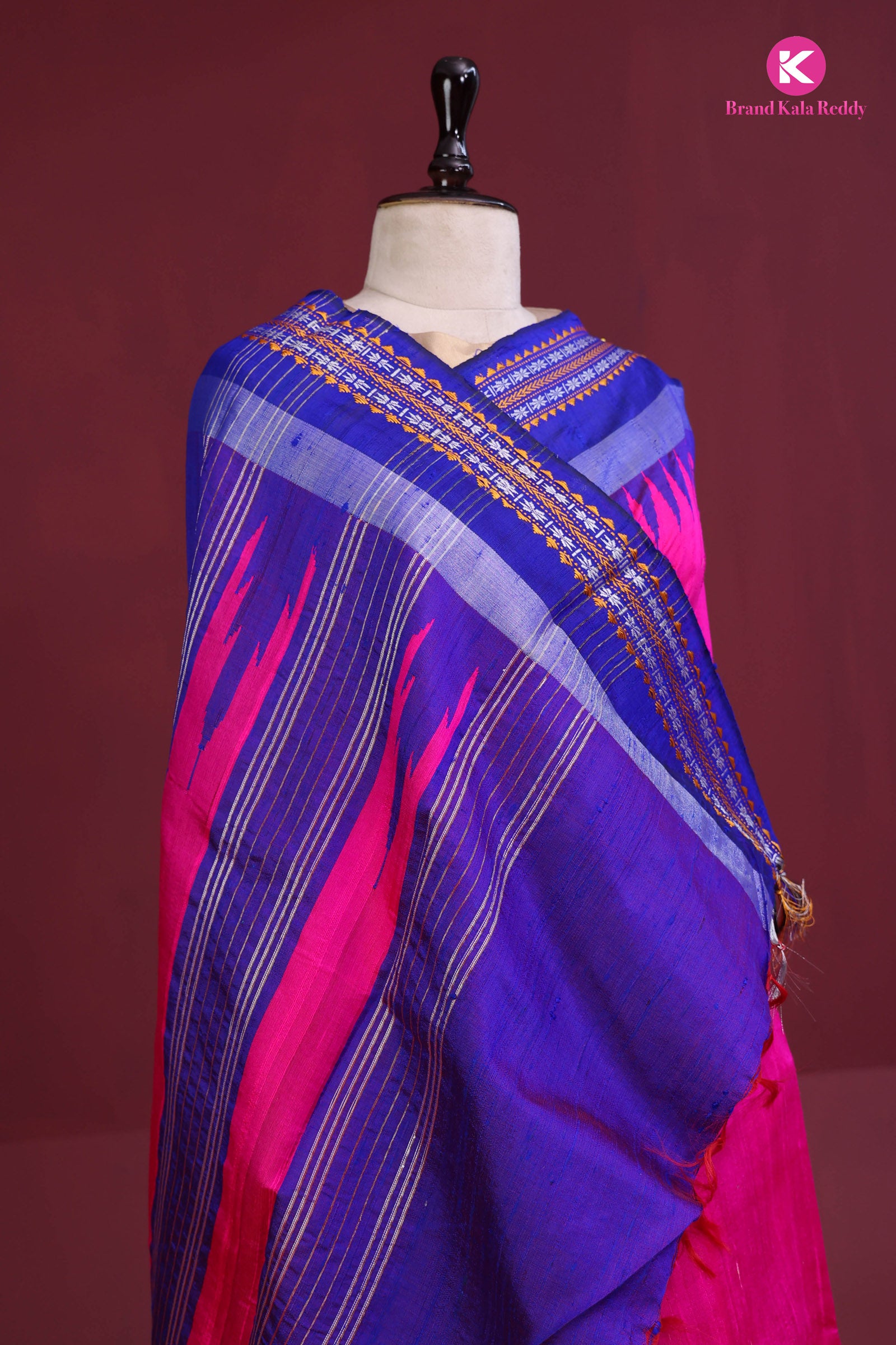 Rani Royale – Moonga Silk Brilliance in Pink & Blue