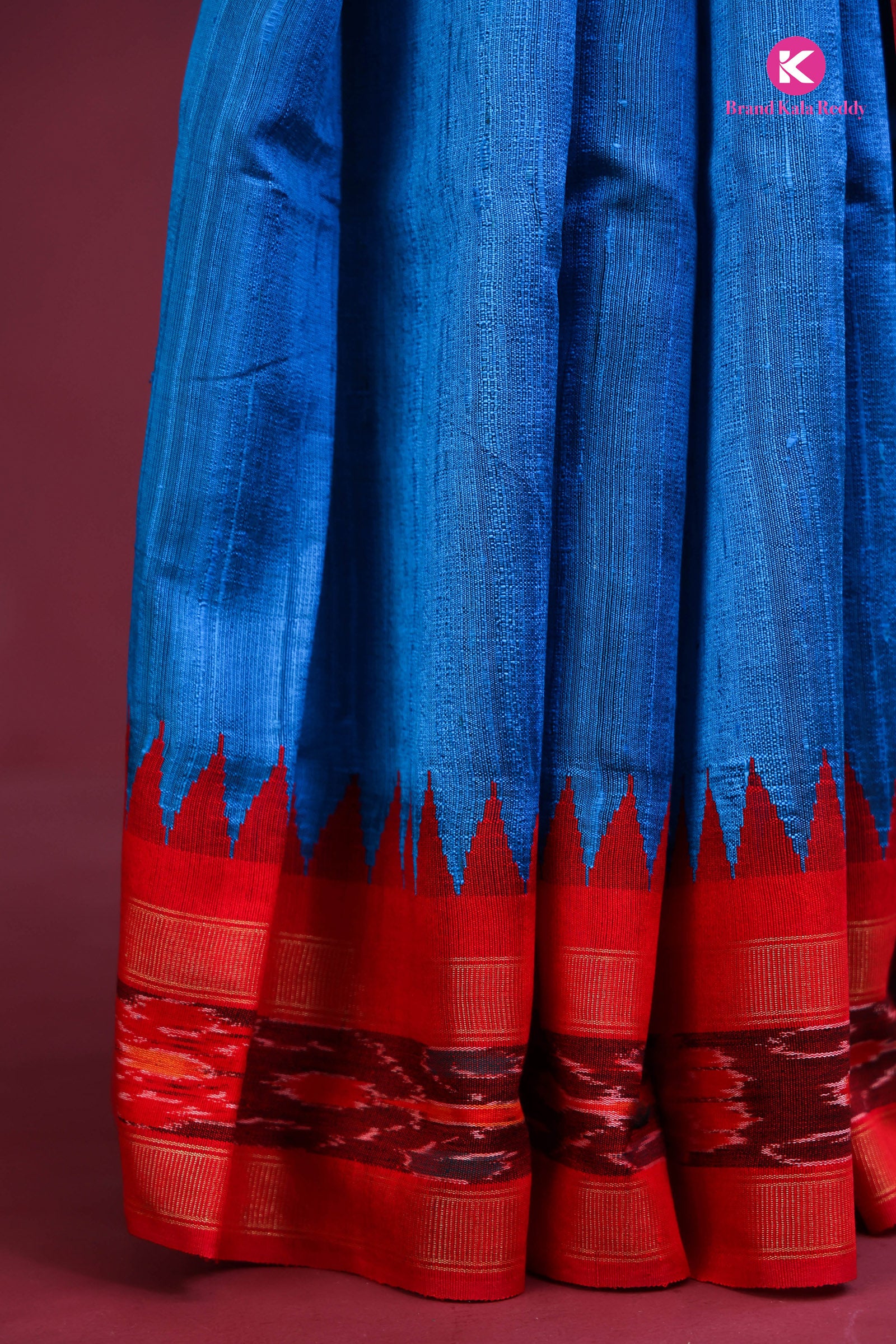 Royal blue tussar saree