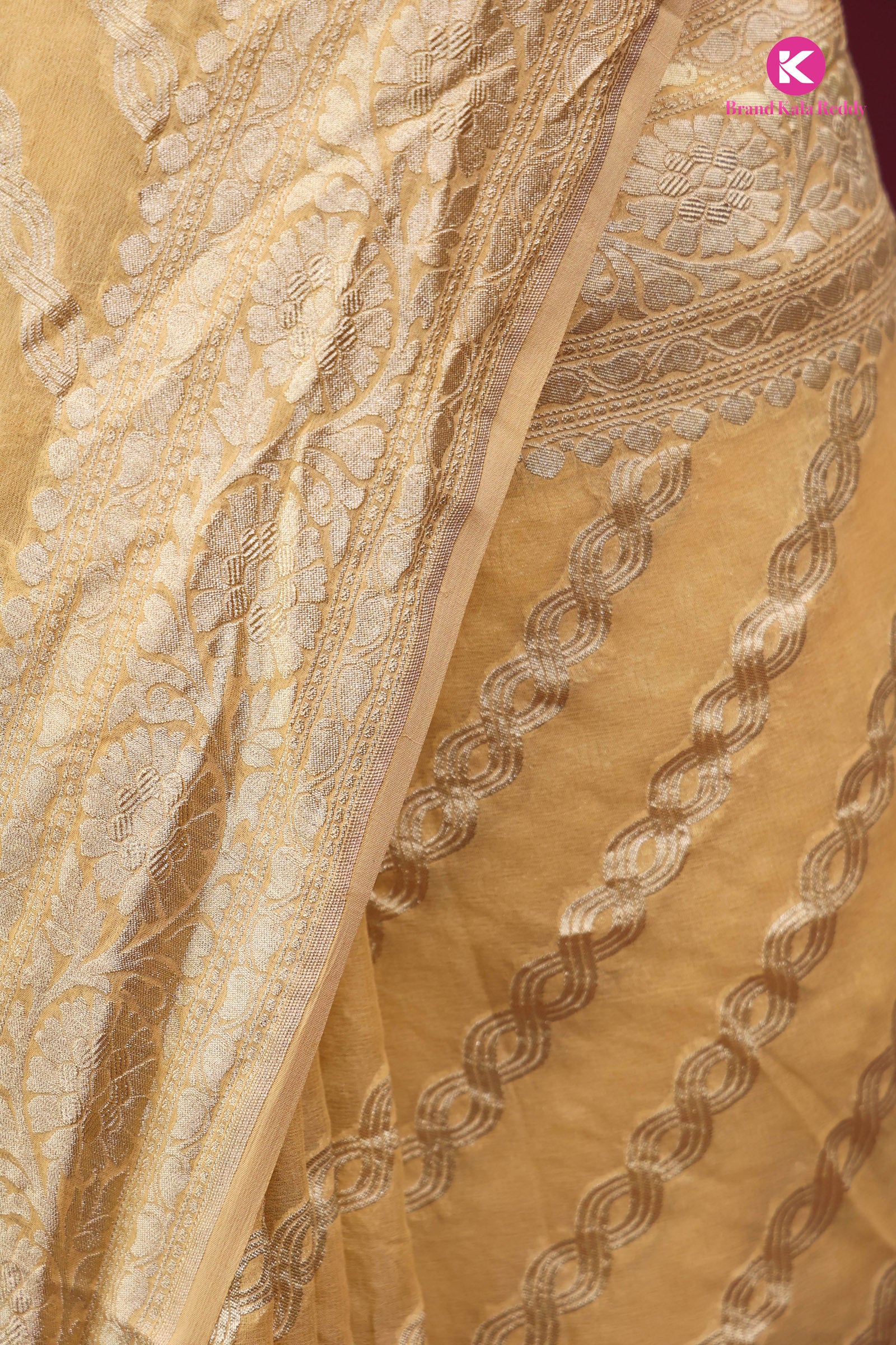 Yellow Georgette Banarasi Silk Saree