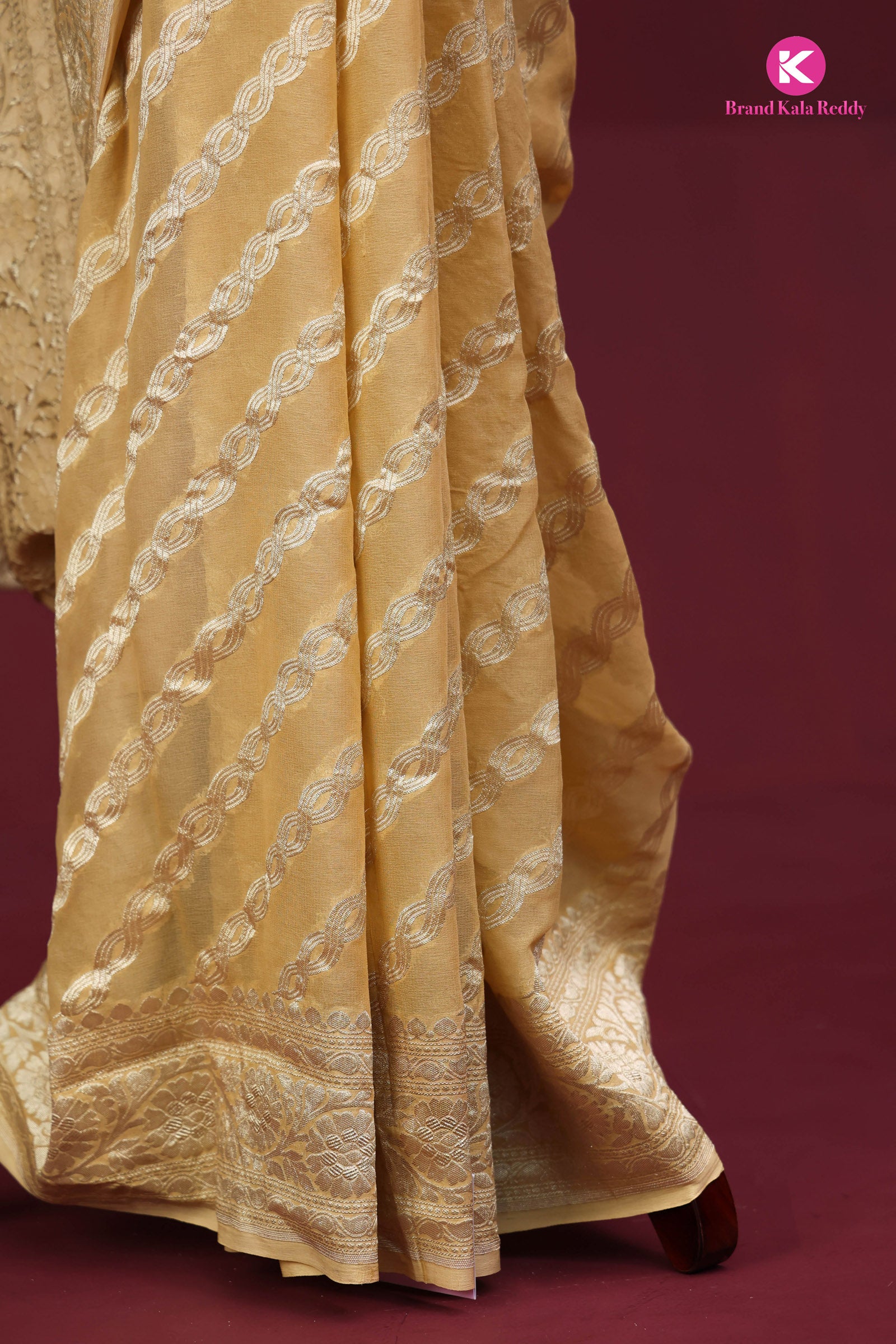 Yellow Georgette Banarasi Silk Saree