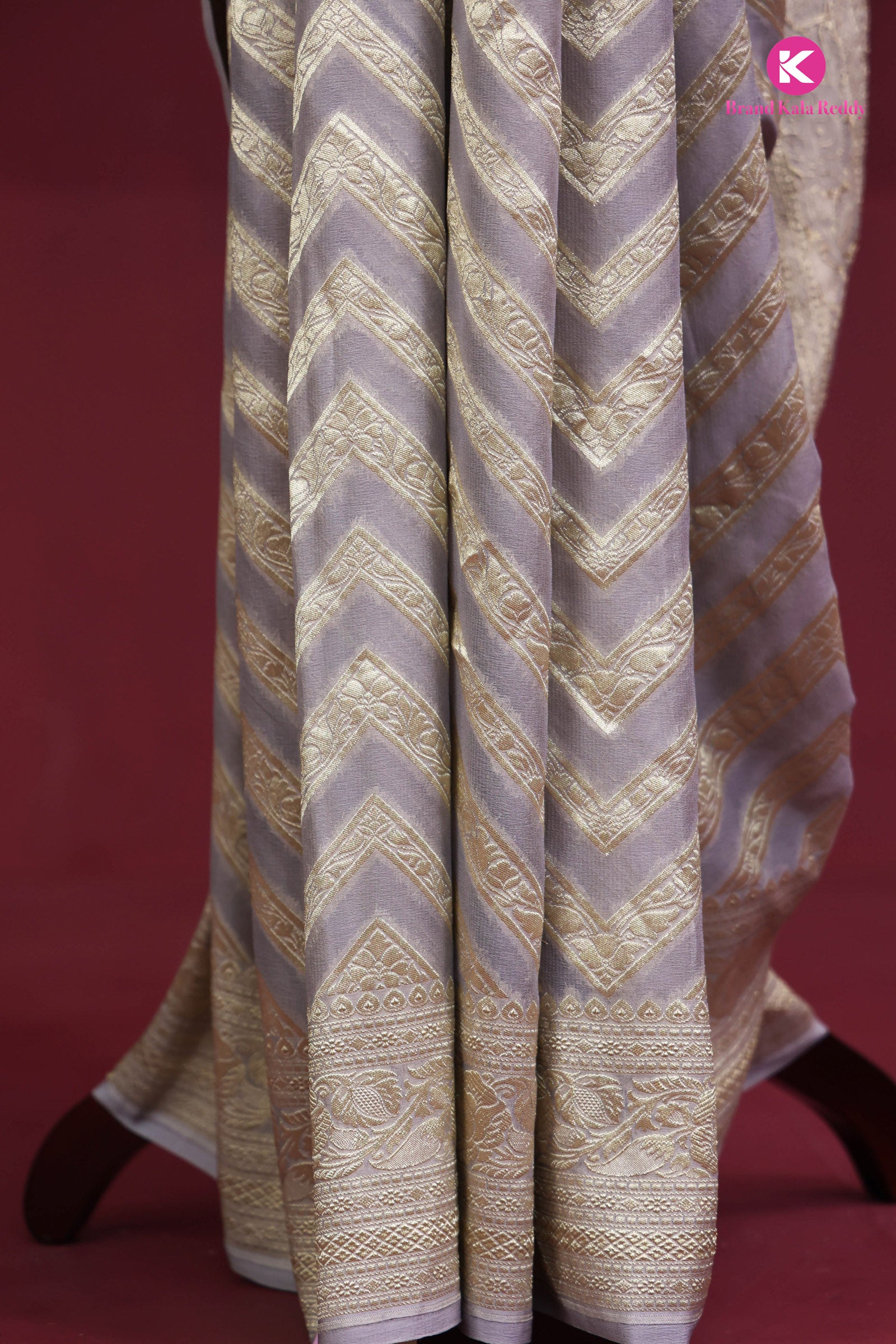 Cobblestone Georgette Banarasi Silk Saree