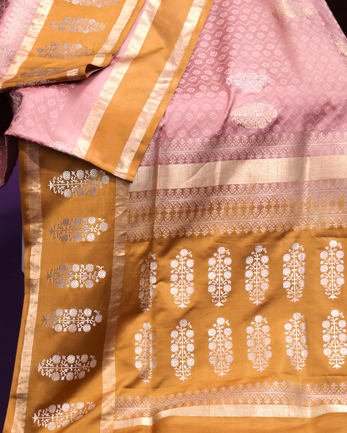 Crepe Pink Blossom Legacy of Banarasi