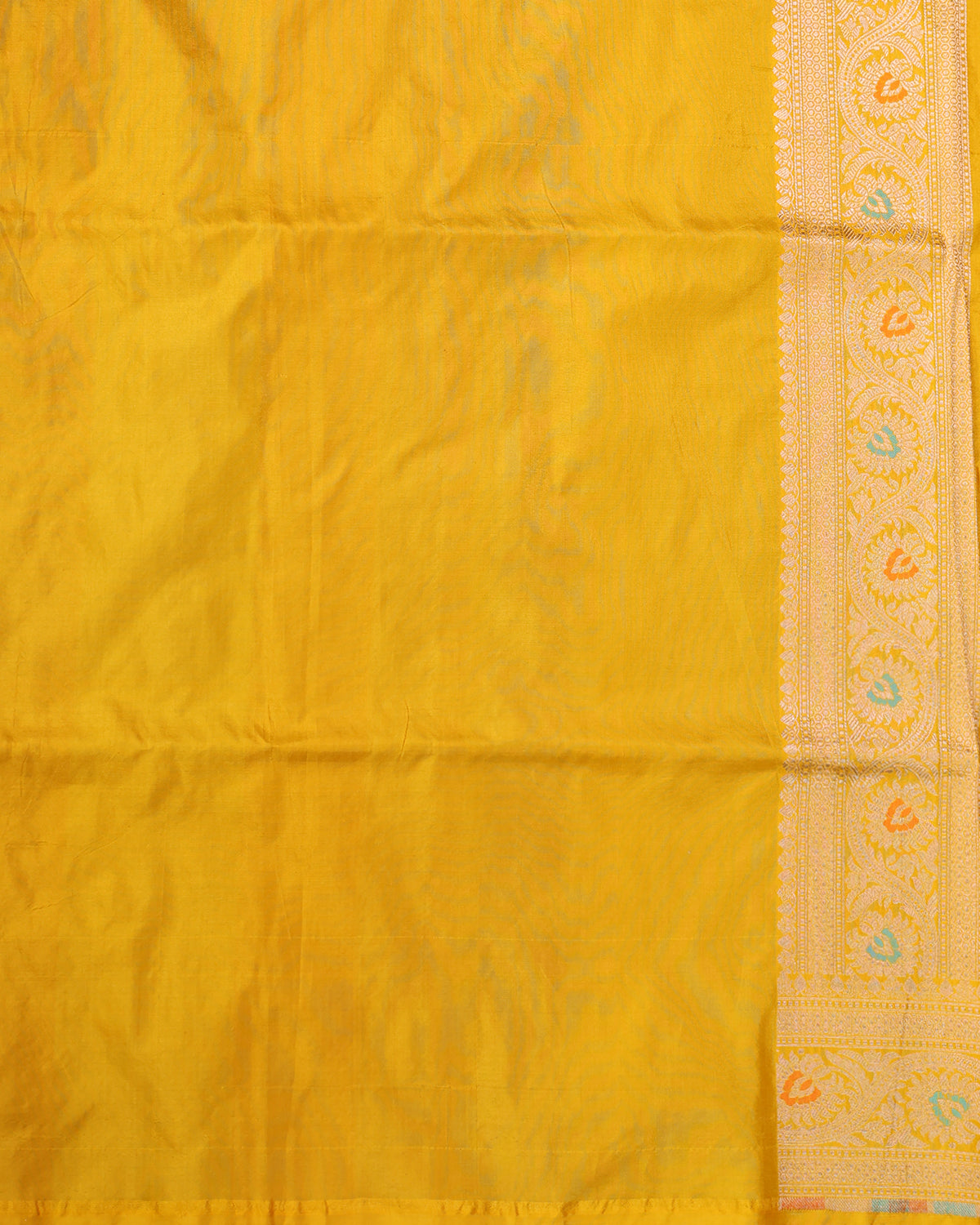Yellow Banarasi Rangkat Silk Saree