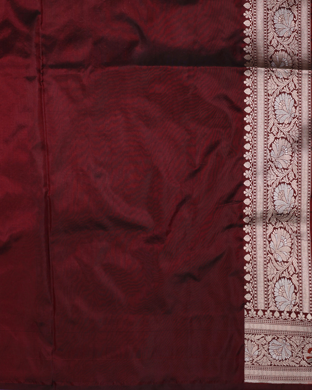 Burnt Maroon Banarasi Saree
