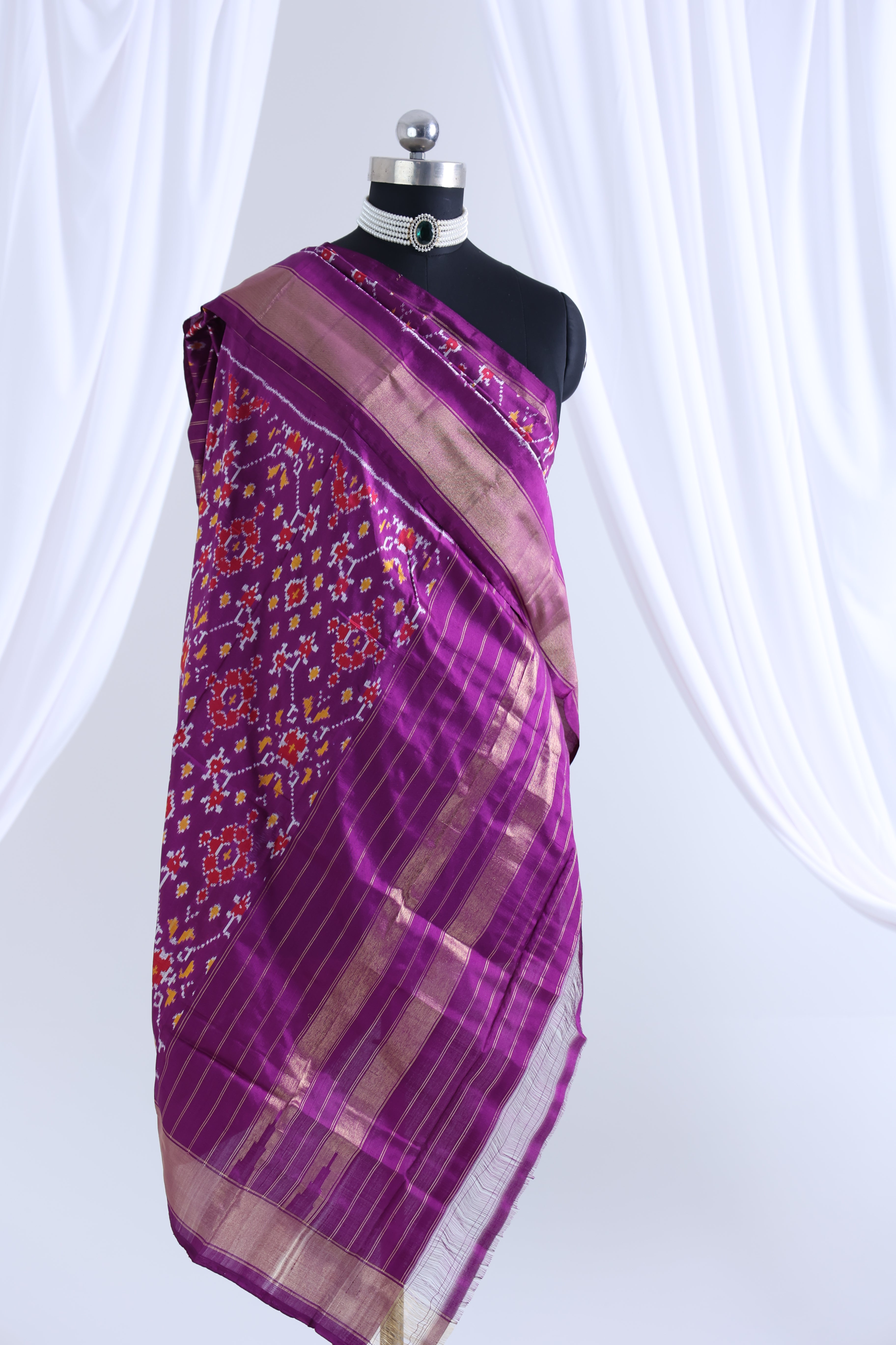 Purple colour ikkat dupatta