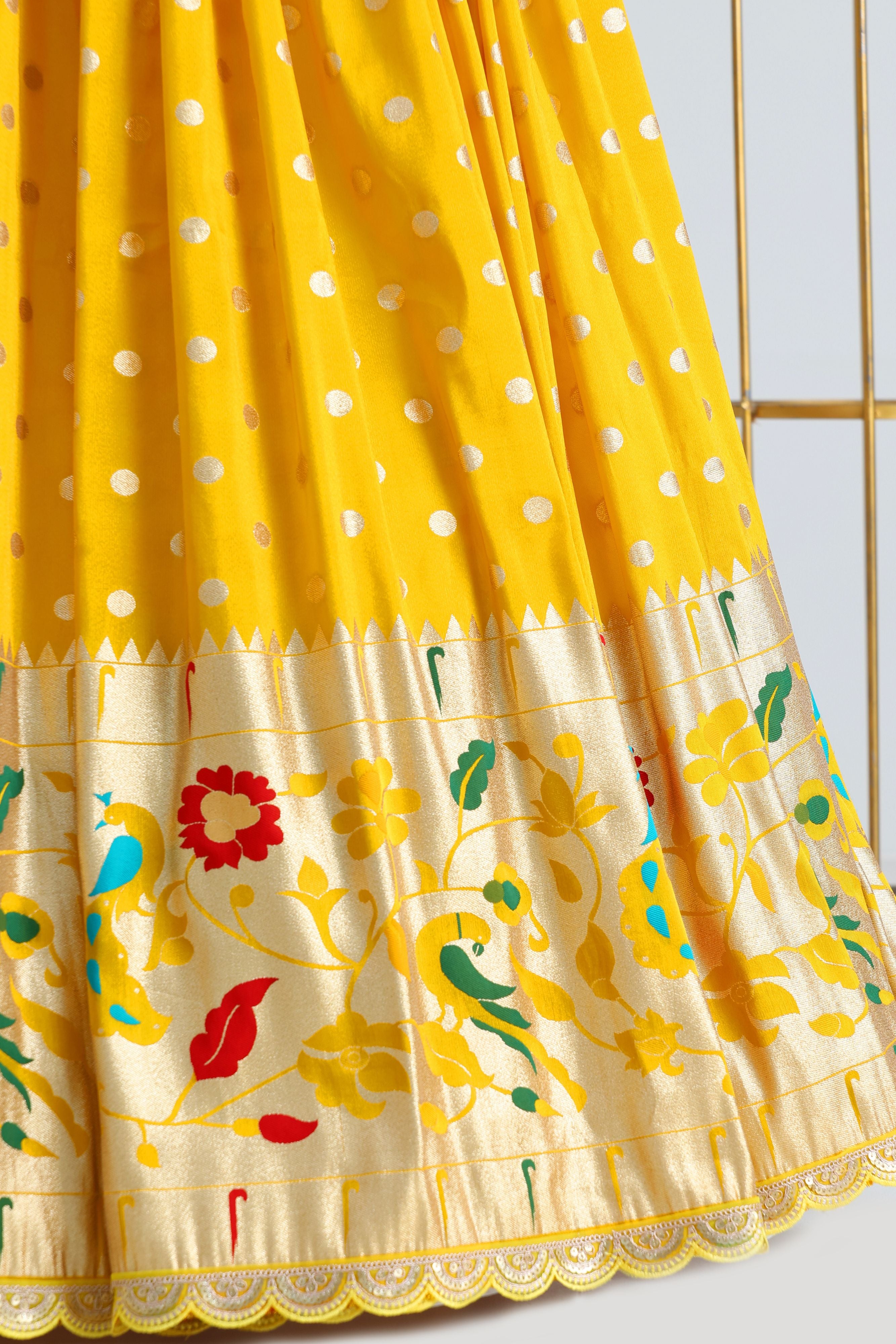 Yellow Banarasi Fabric