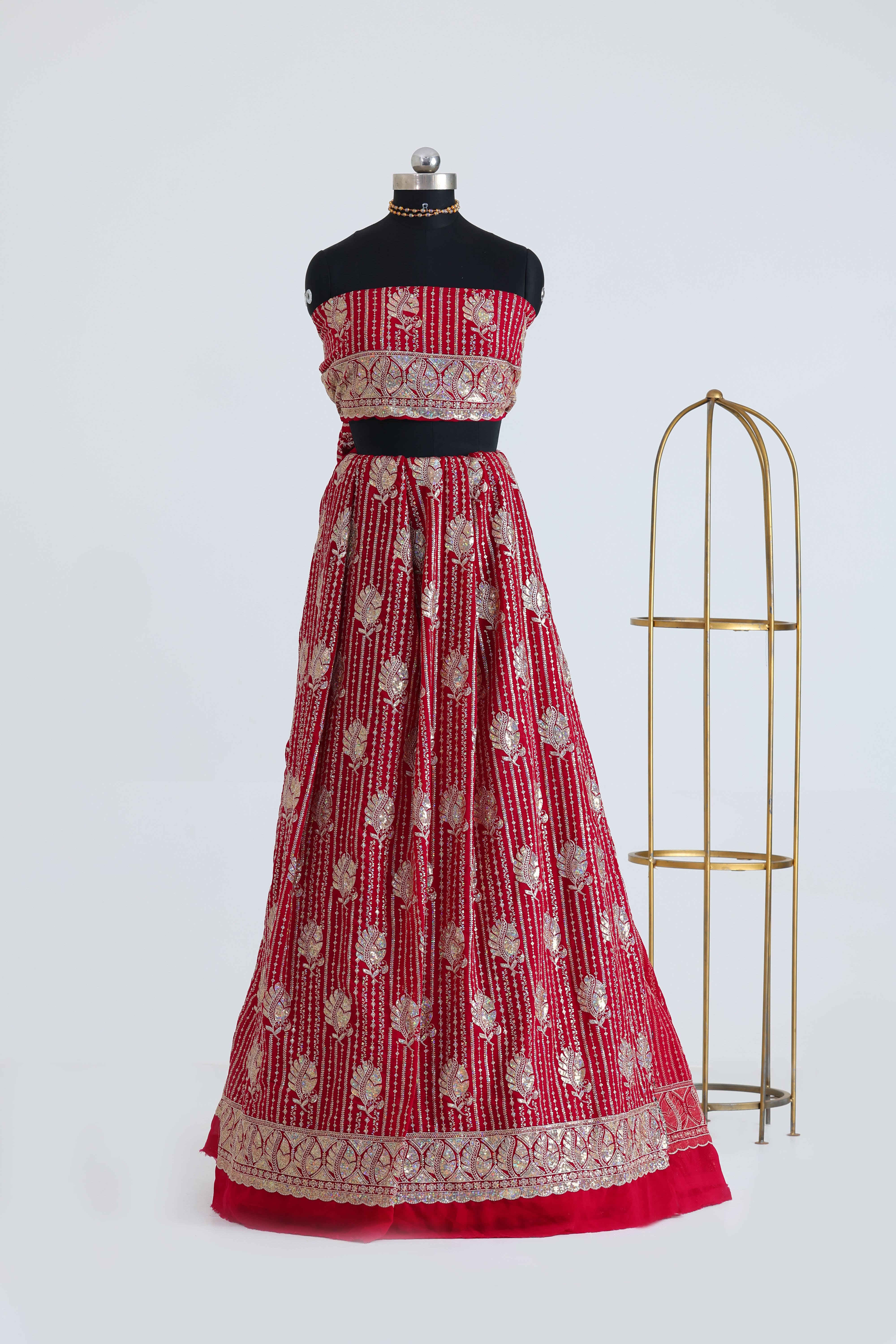 Scarlet Red Georgette fabric
