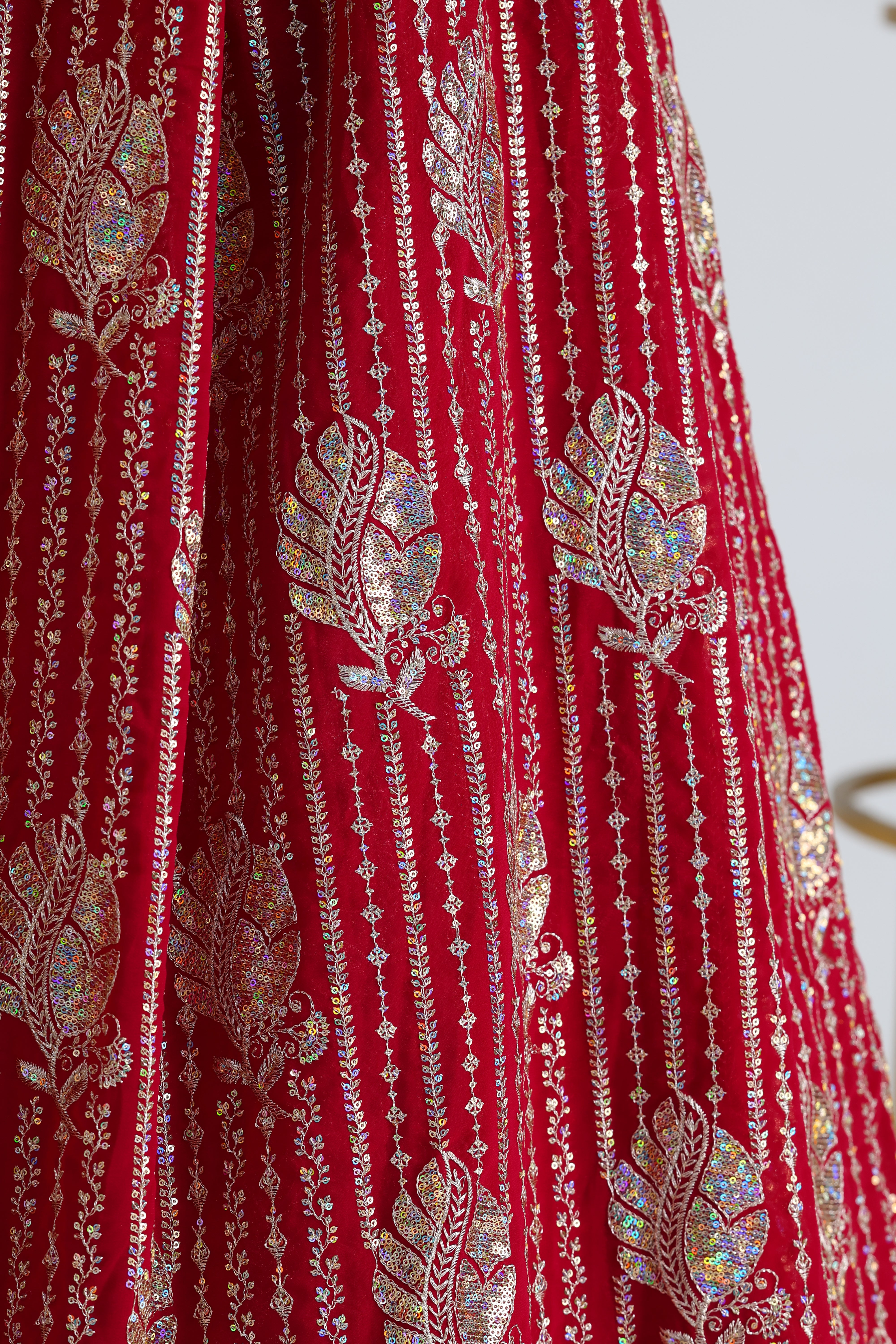 Scarlet Red Georgette fabric