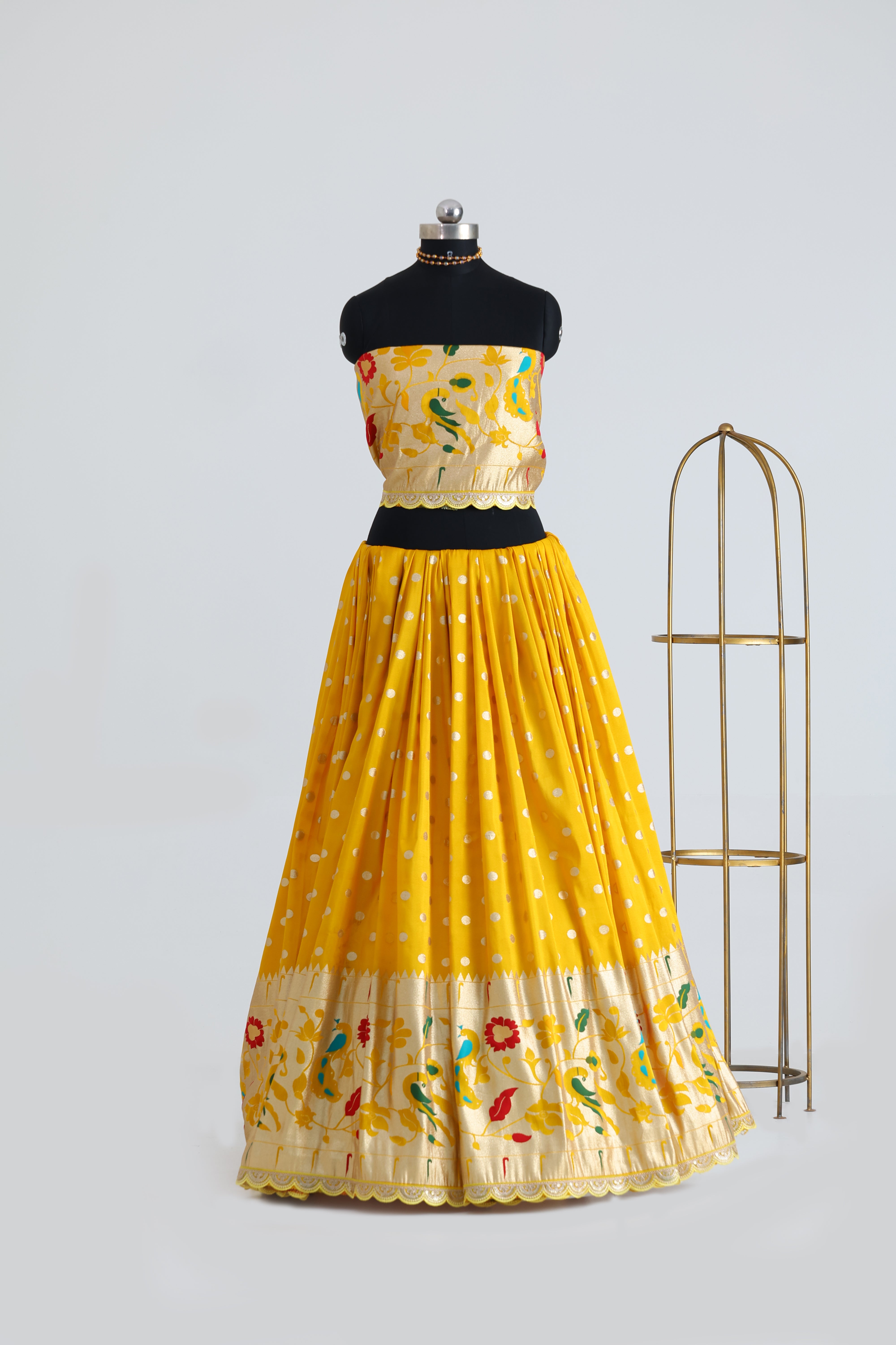 Yellow Banarasi Fabric