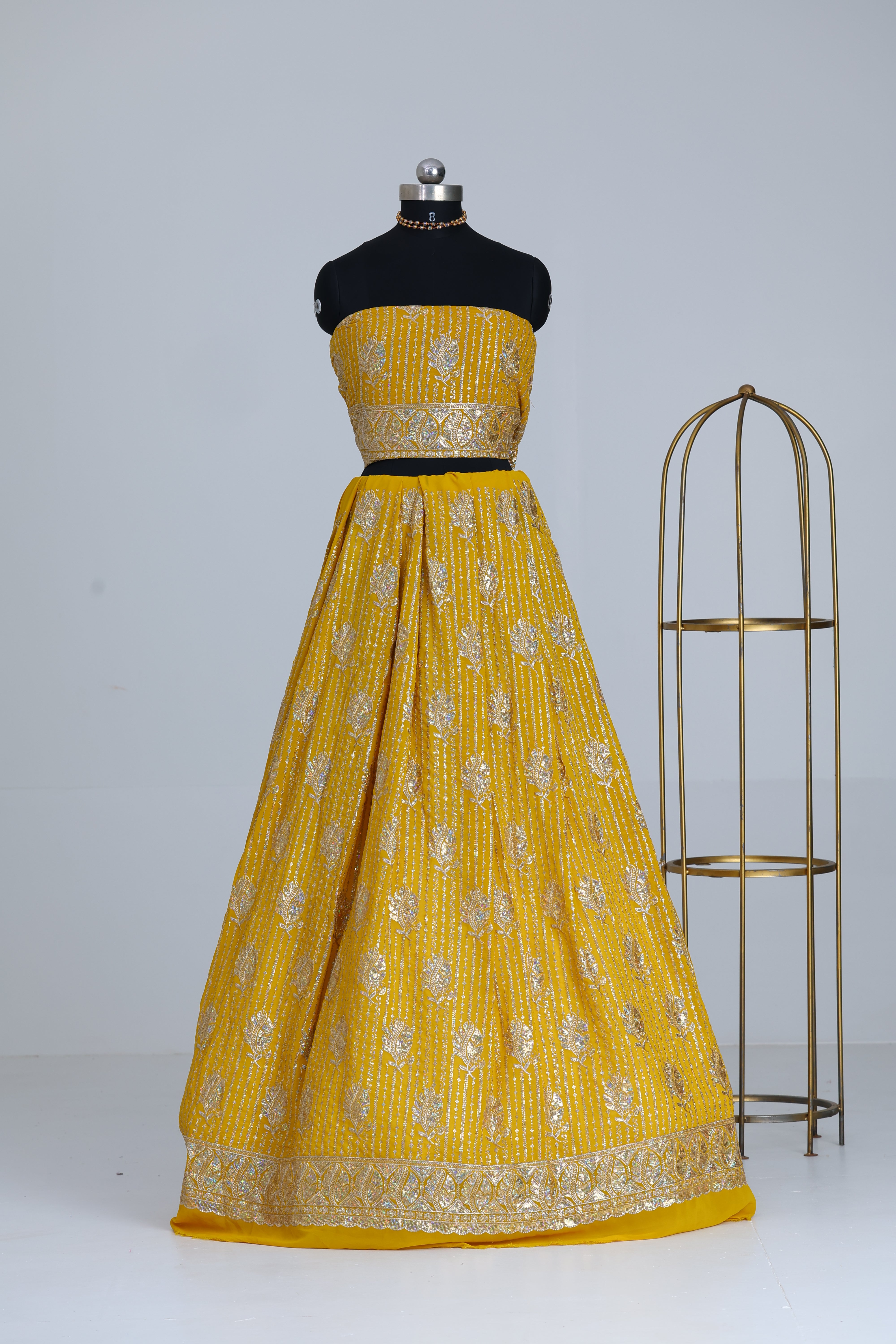 Tuscany yellow Georgette fabric