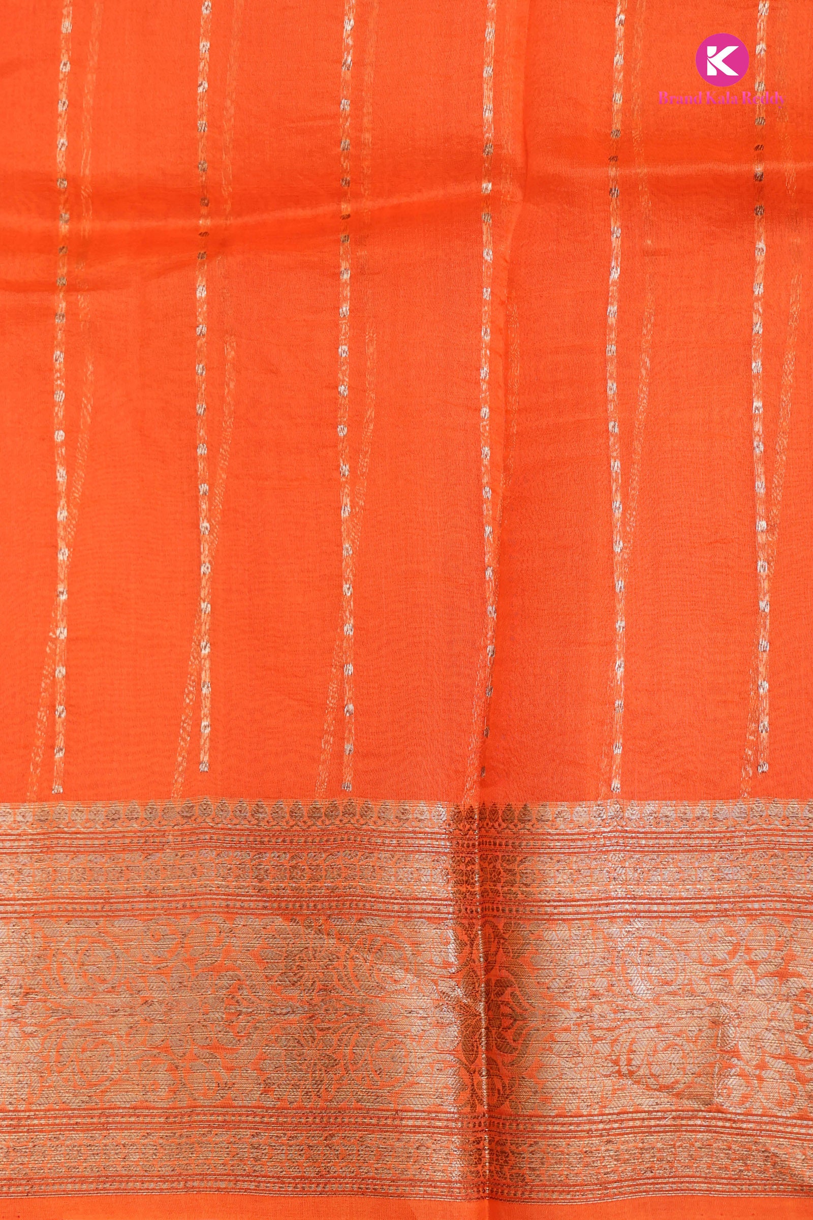 Radiant Flame – Kora Banarasi Silk Elegance