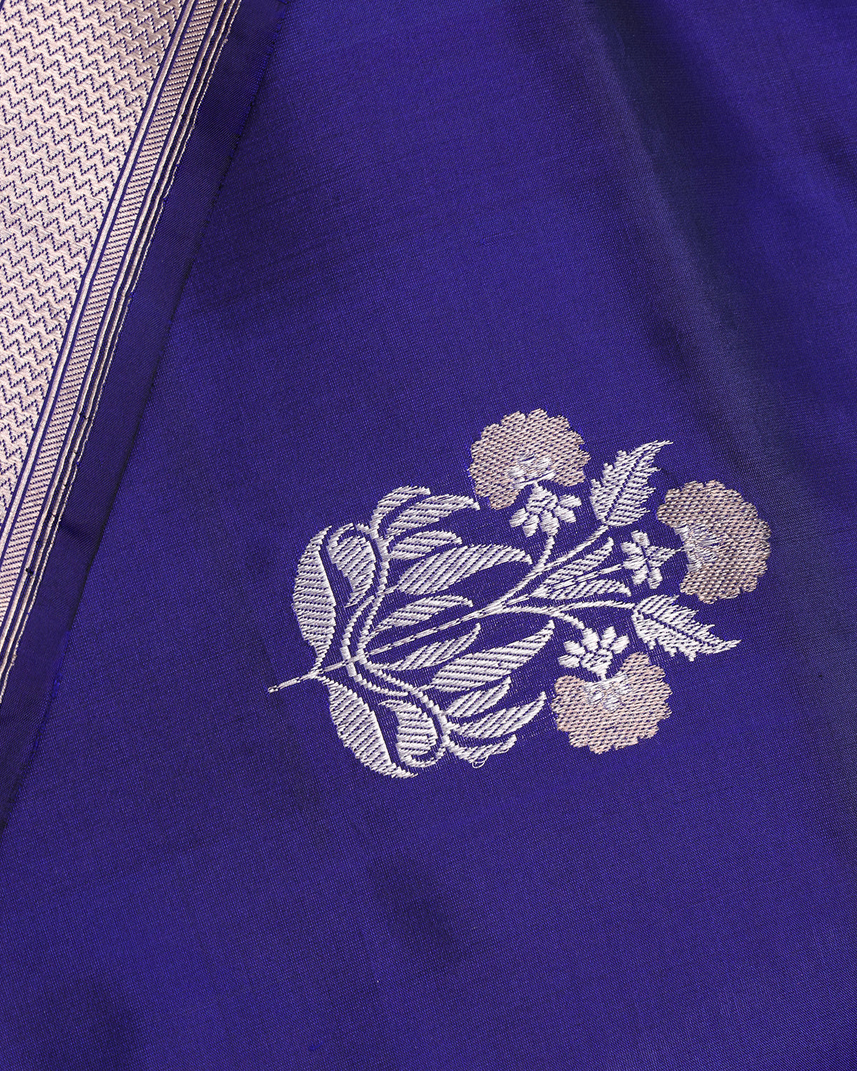 Cobalt Blue Banarasi Silk Handloom Saree