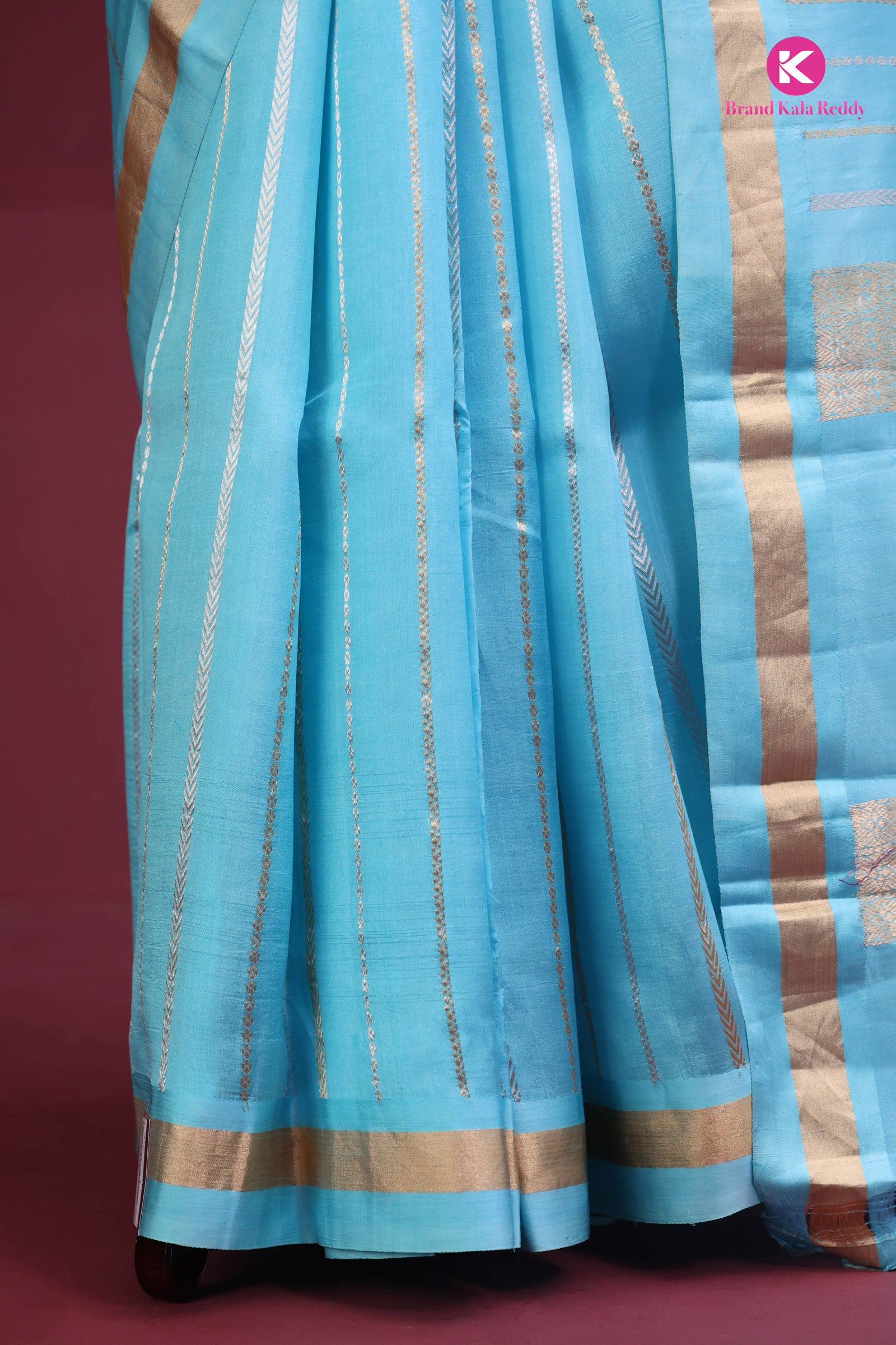 light blue mashru saree
