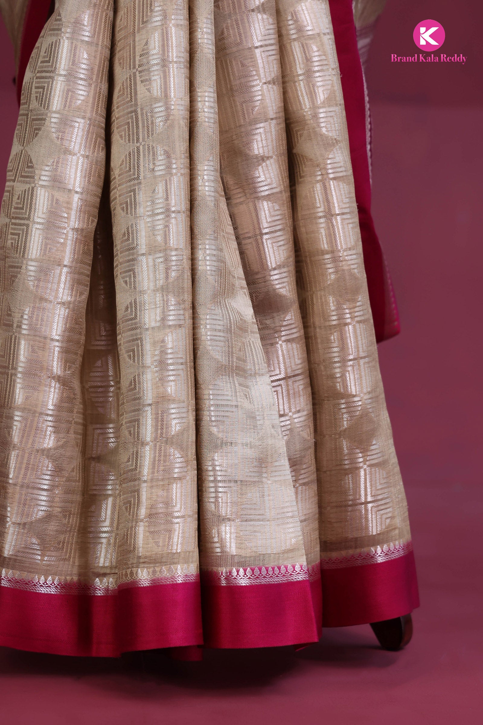 Champagne Glow: The Banarasi Blush Edition