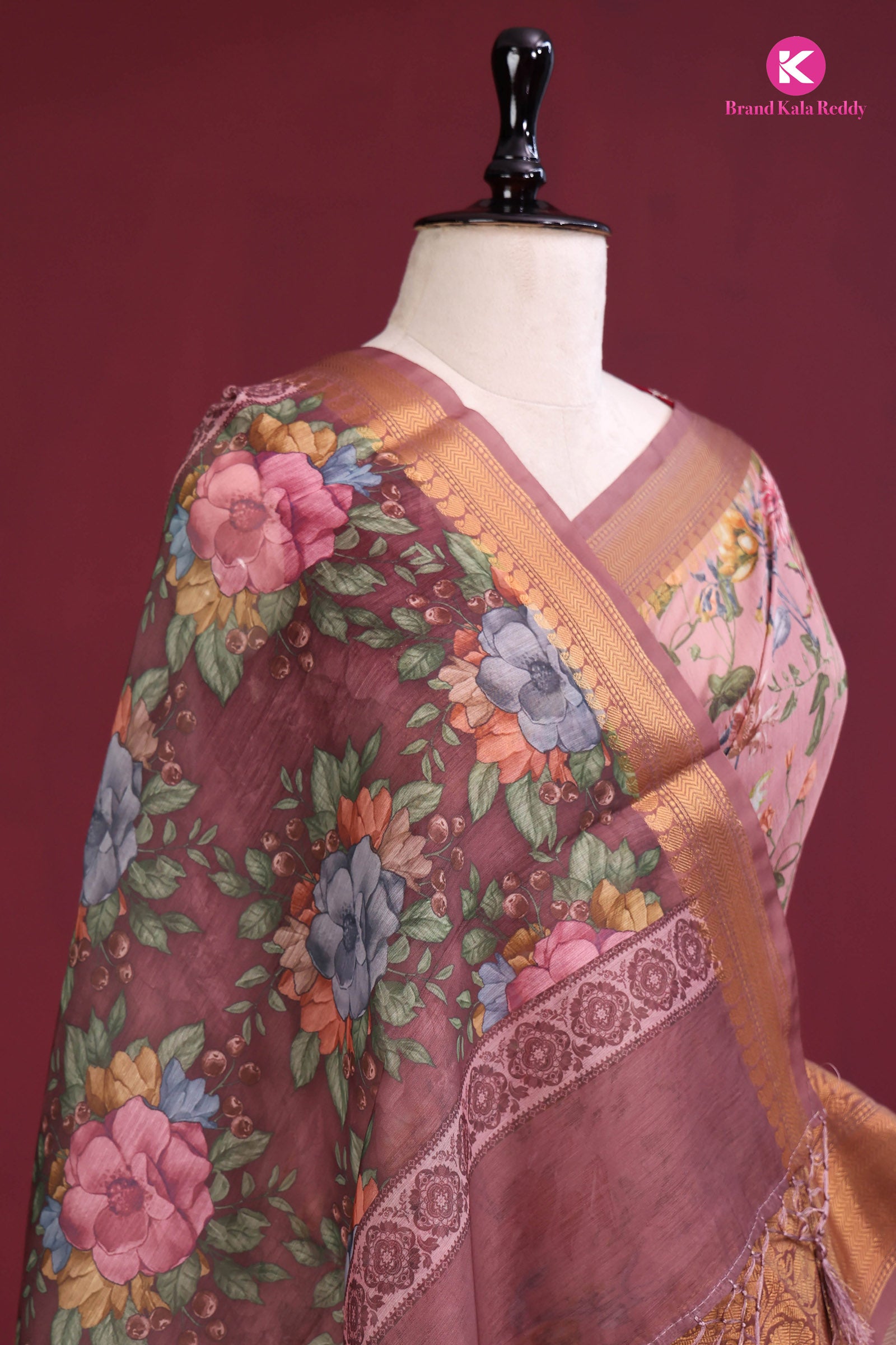Blush Garden – Printed Silk Elegance