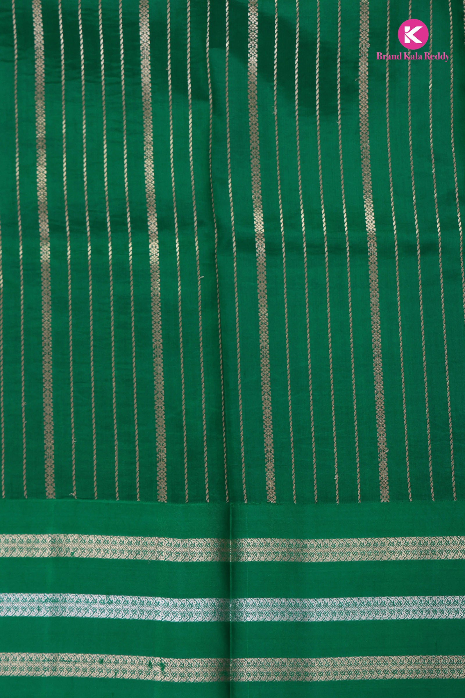Royal Greens: Chiniya Banarasi Silk Saree with Woven Butti