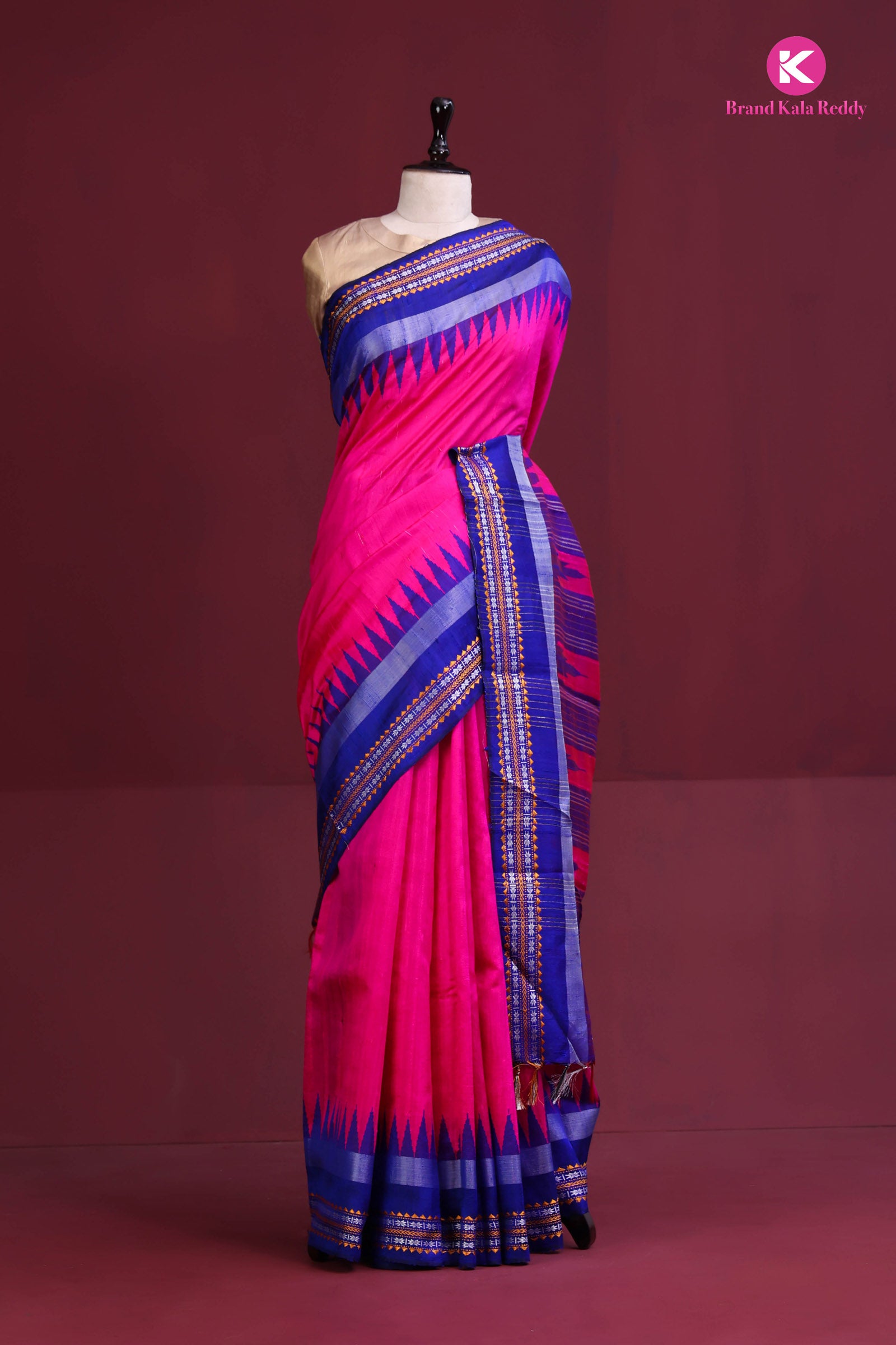 Rani Royale – Moonga Silk Brilliance in Pink & Blue