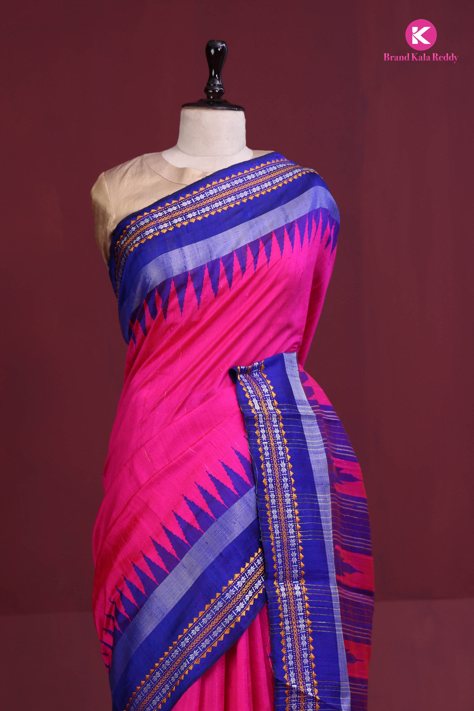 Rani Royale – Moonga Silk Brilliance in Pink & Blue