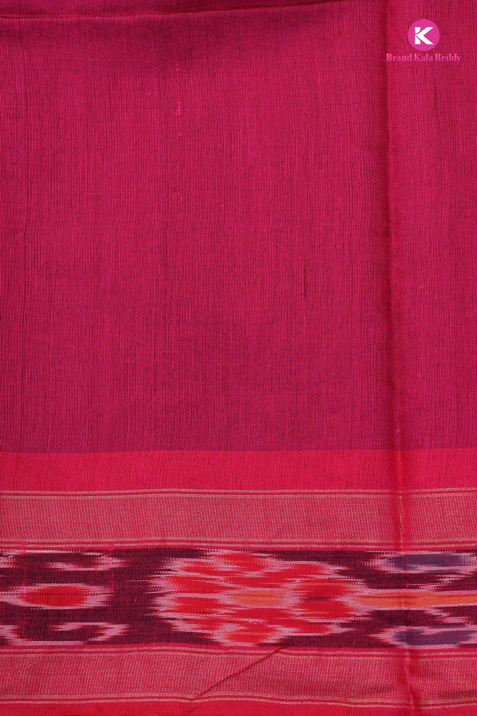 Azure Dream: Contemporary Moonga Silk Saree with Ikkat Detailing