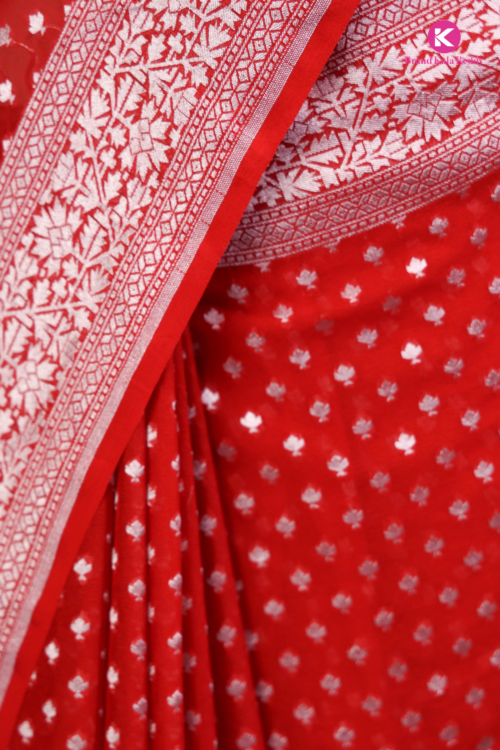 Red Georgette Banarasi Silk Saree