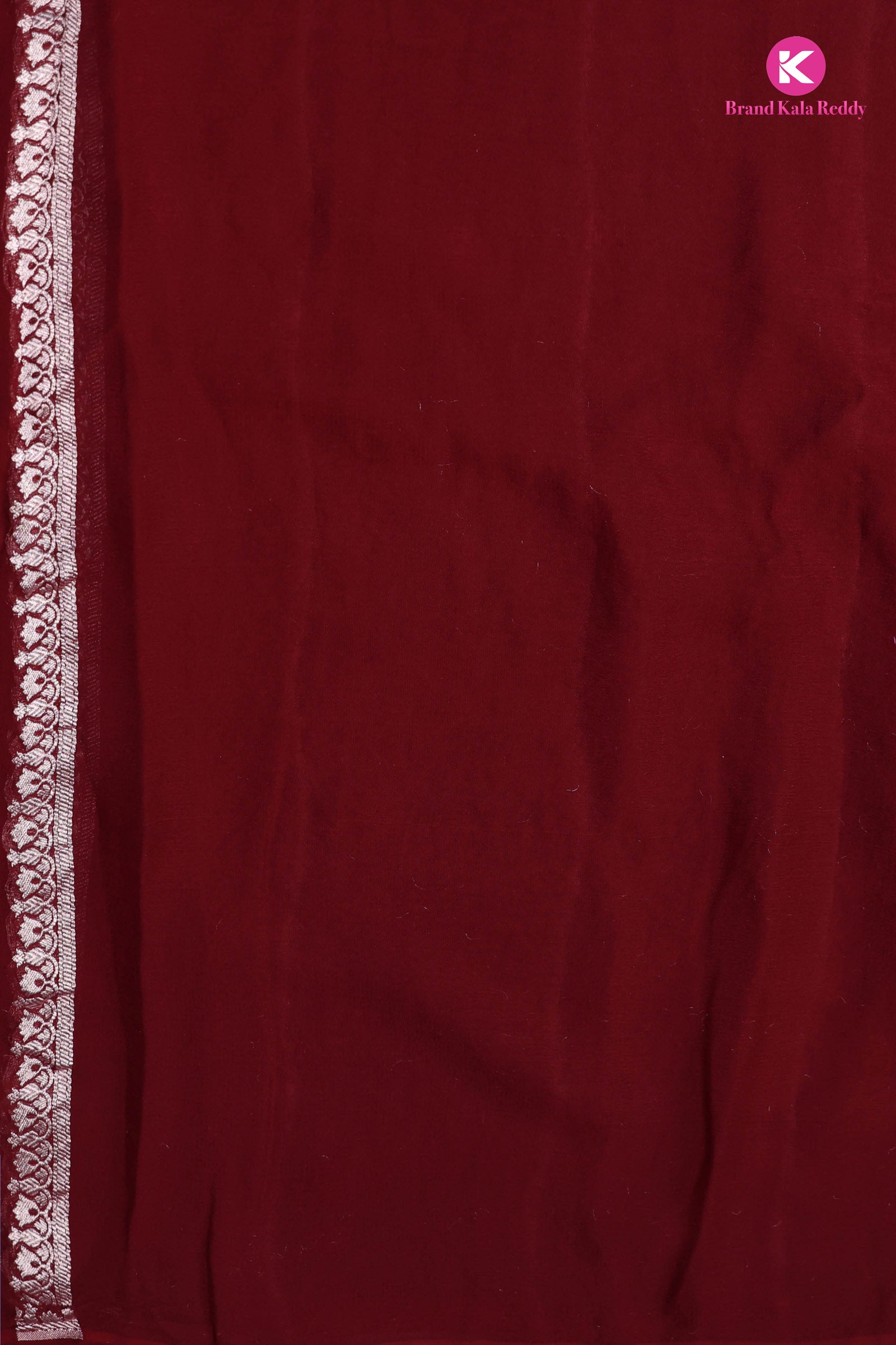 Maroon Georgette Banarasi Silk Saree
