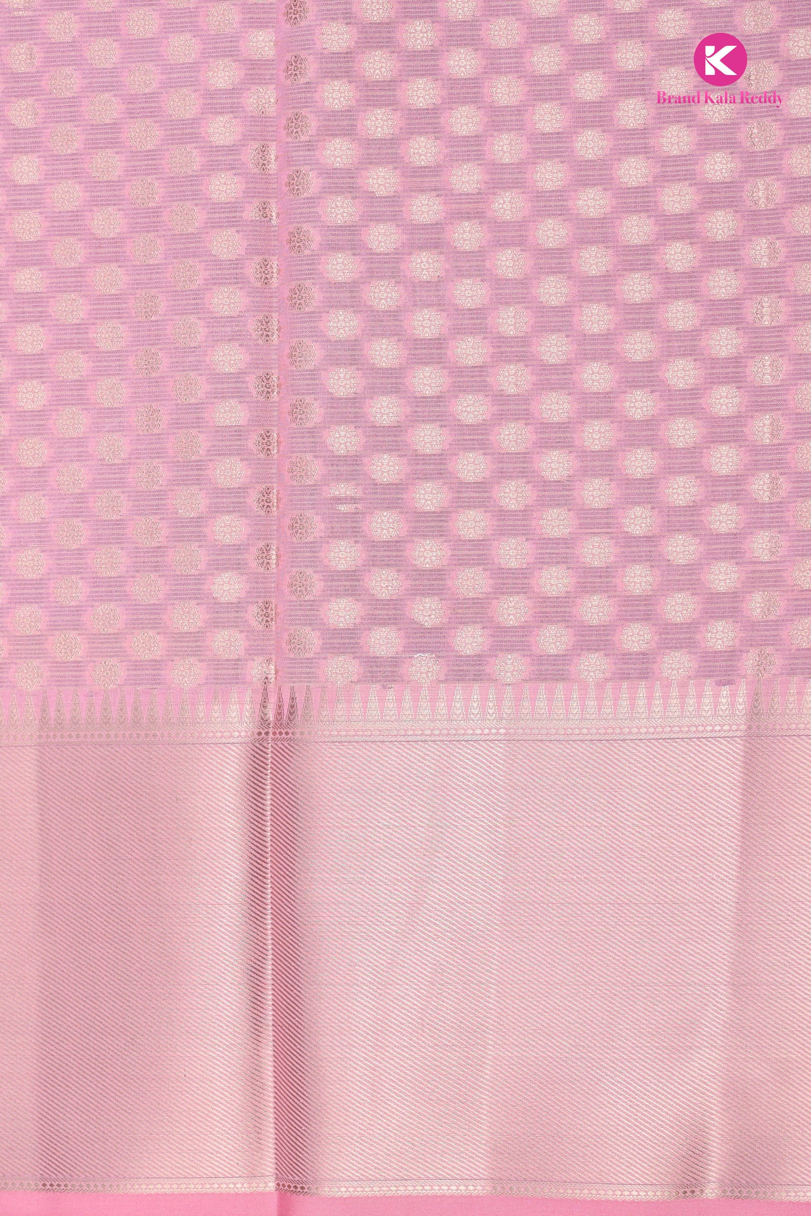 Pink Zari Kota Saree with Intricate Bird Motifs