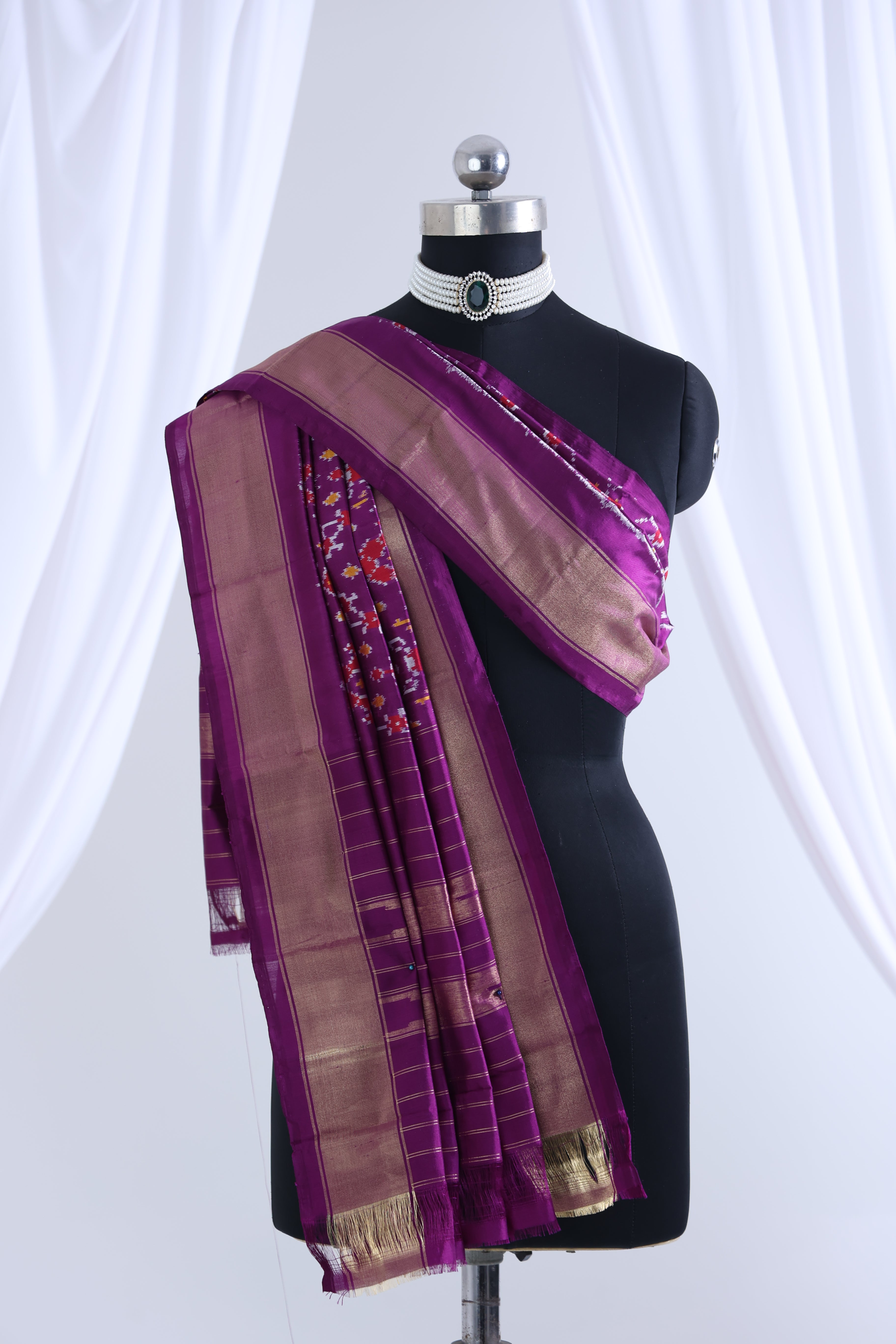 Purple colour ikkat dupatta