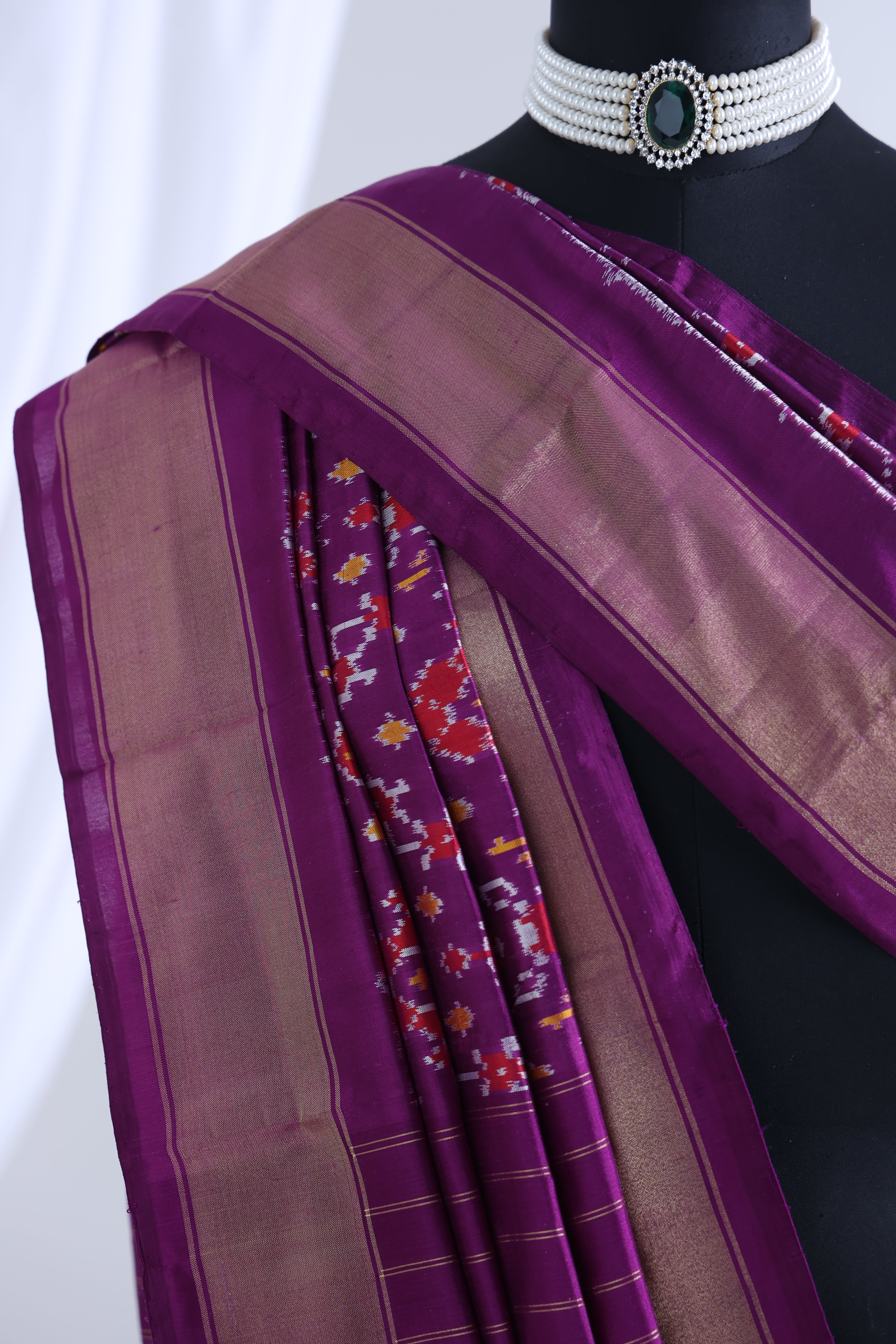 Purple colour ikkat dupatta