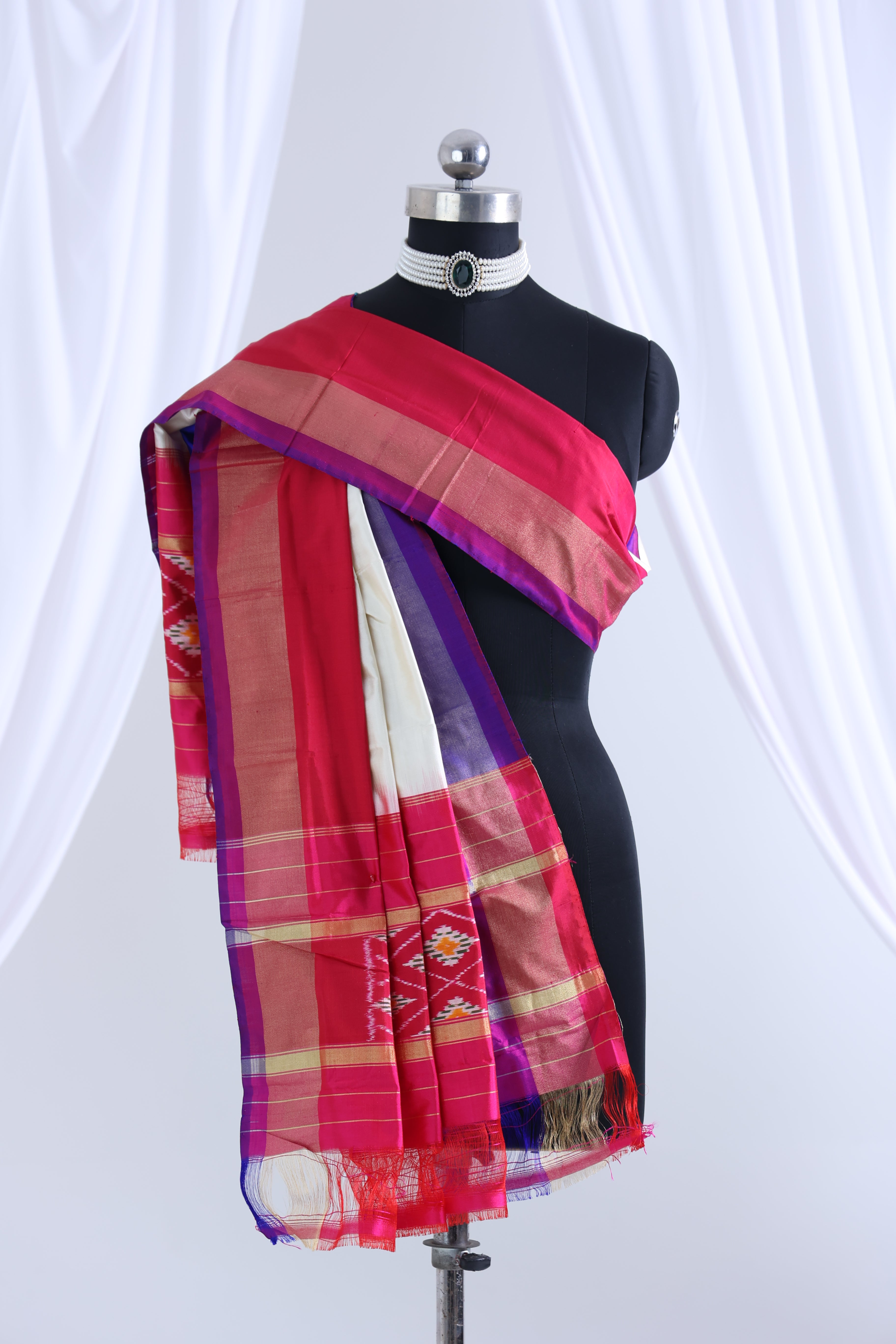Multi colour ikkat dupatta