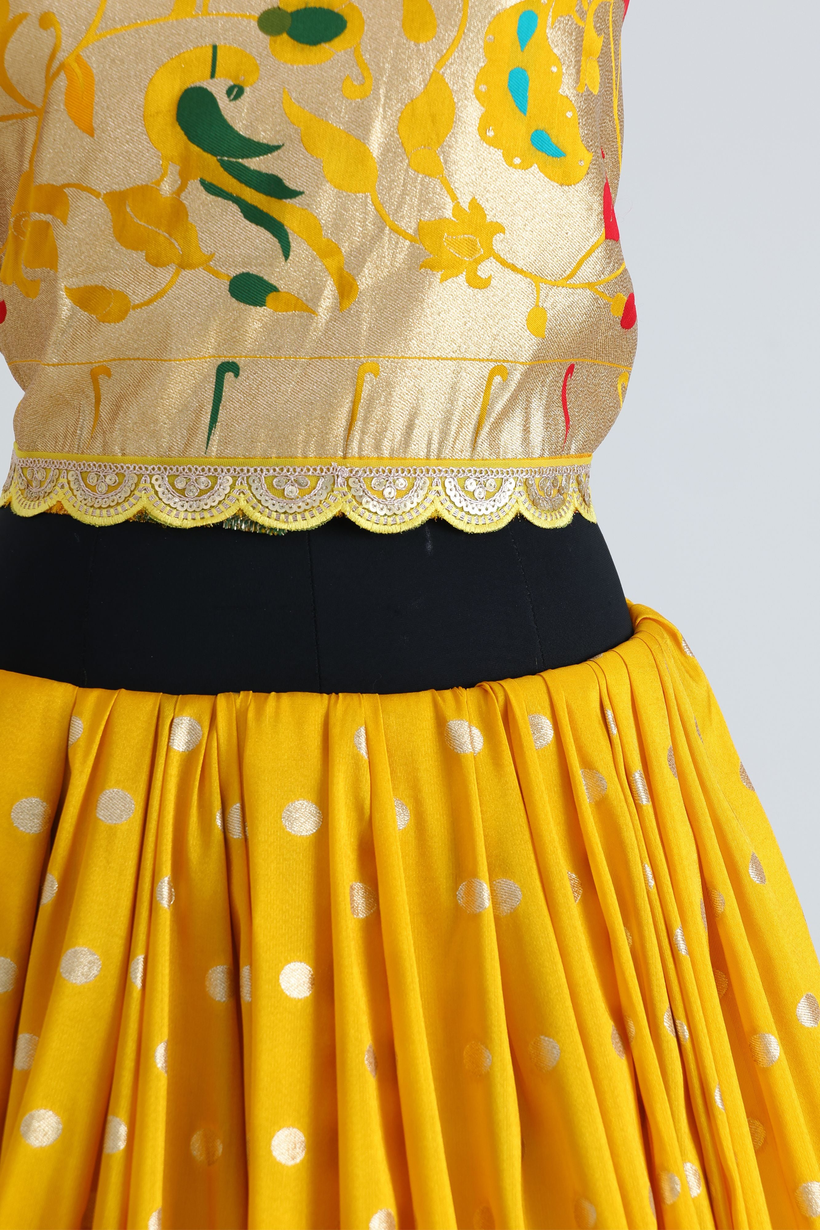 Yellow Banarasi Fabric