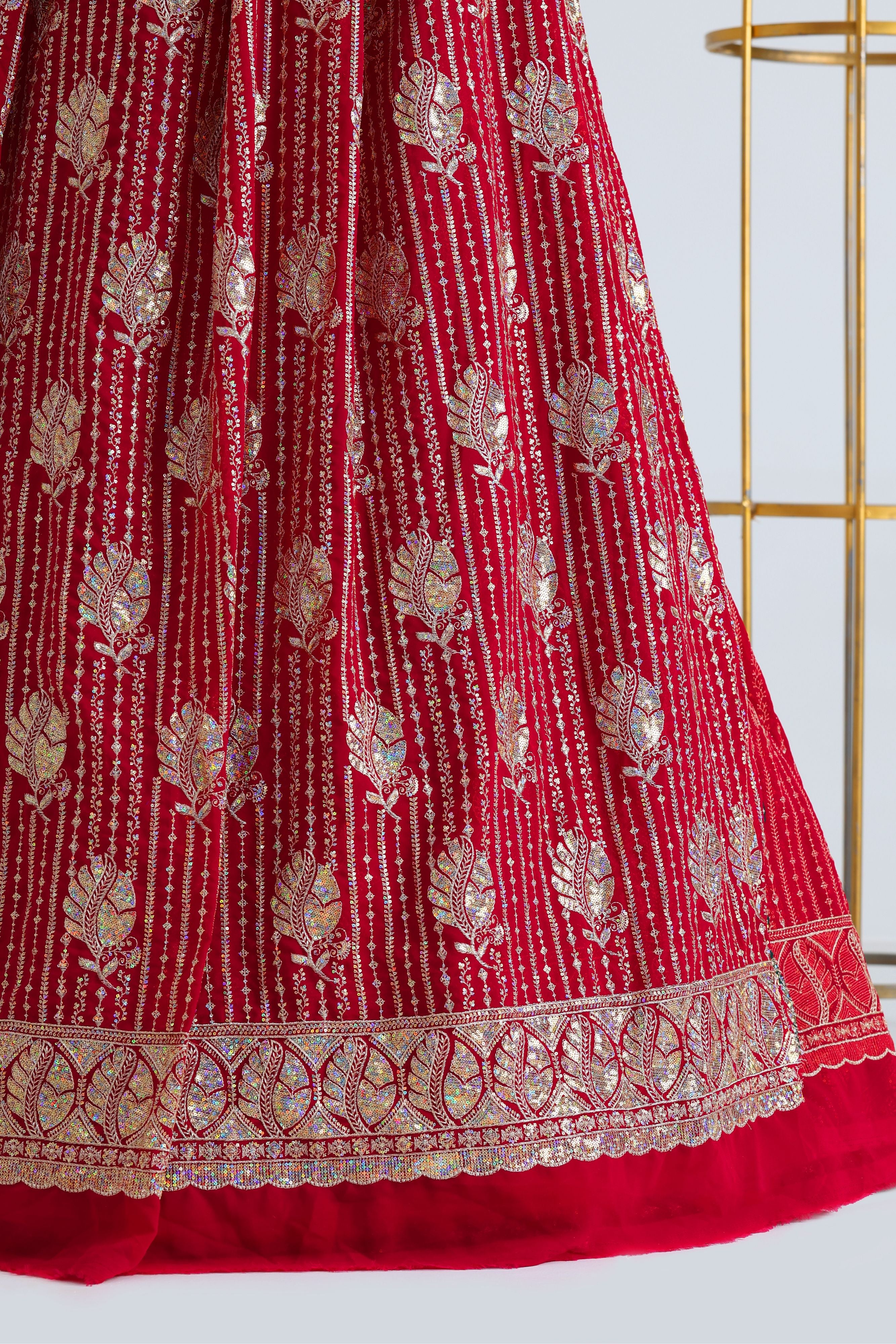 Scarlet Red Georgette fabric